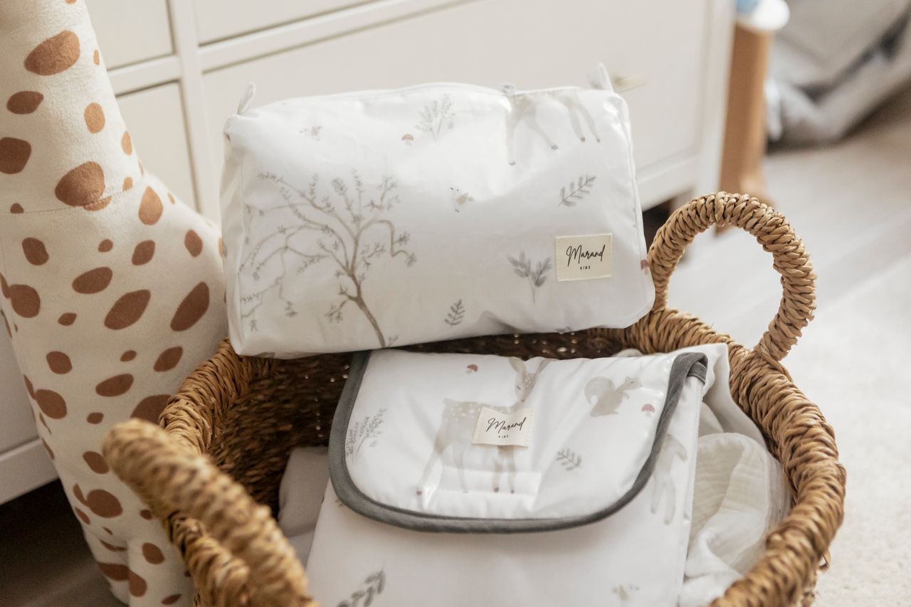 Diseño Mi Pradera estampando accesorios de bebé