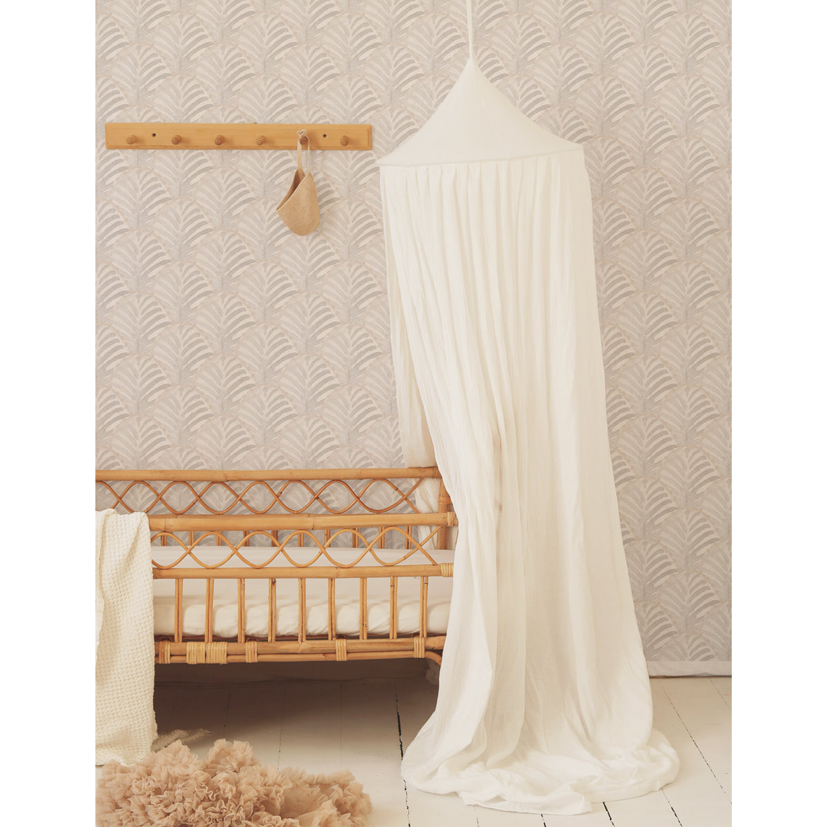 Baldacchino per bambini bianco sporco