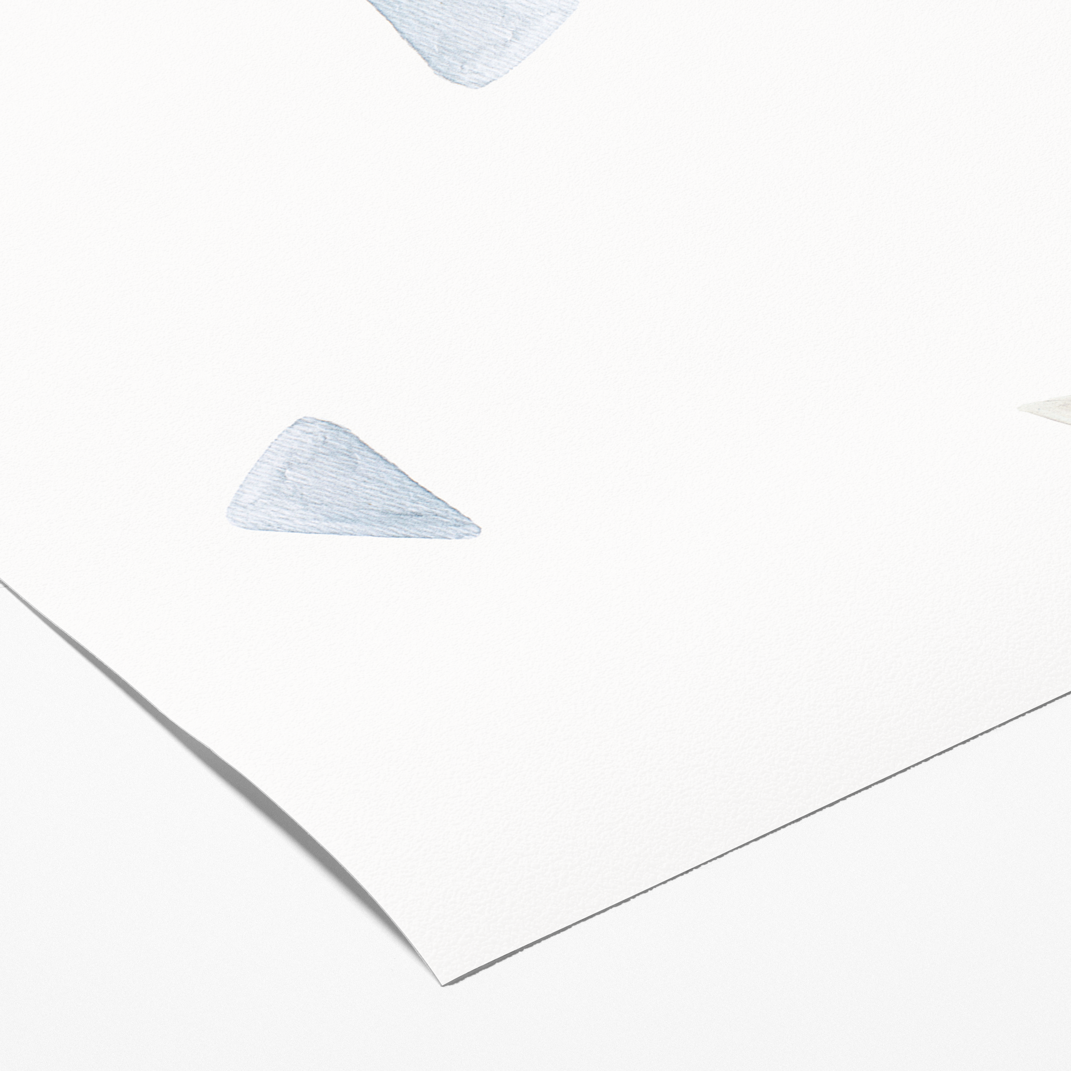 Muestra - Papel de parede Triángulos azul