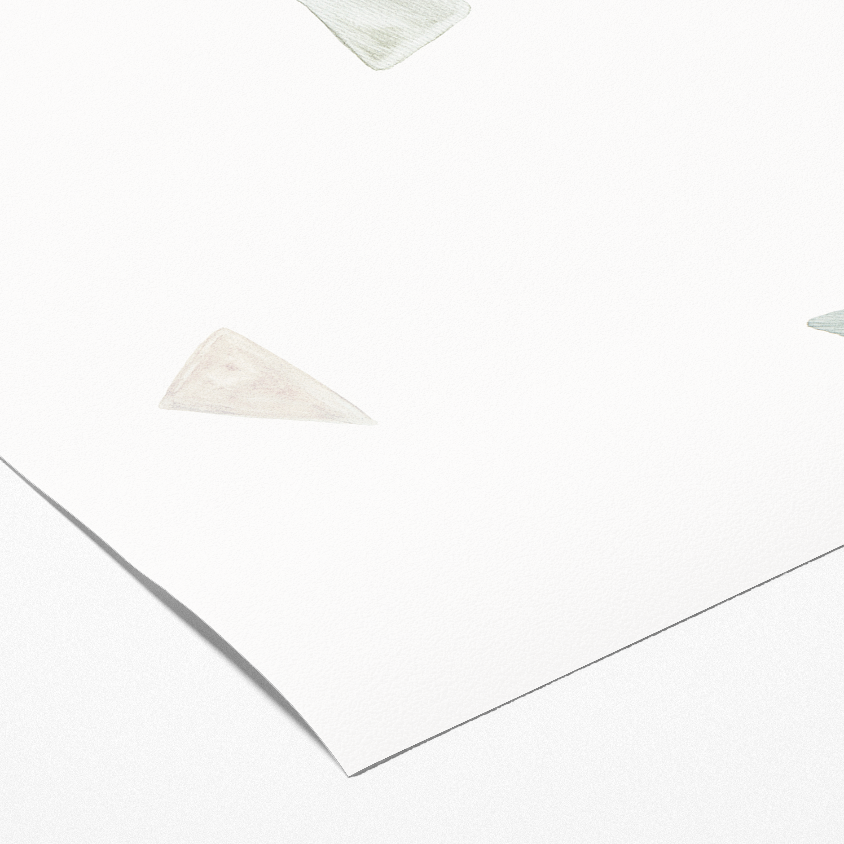 Muestra - Papel de parede Triángulos verde