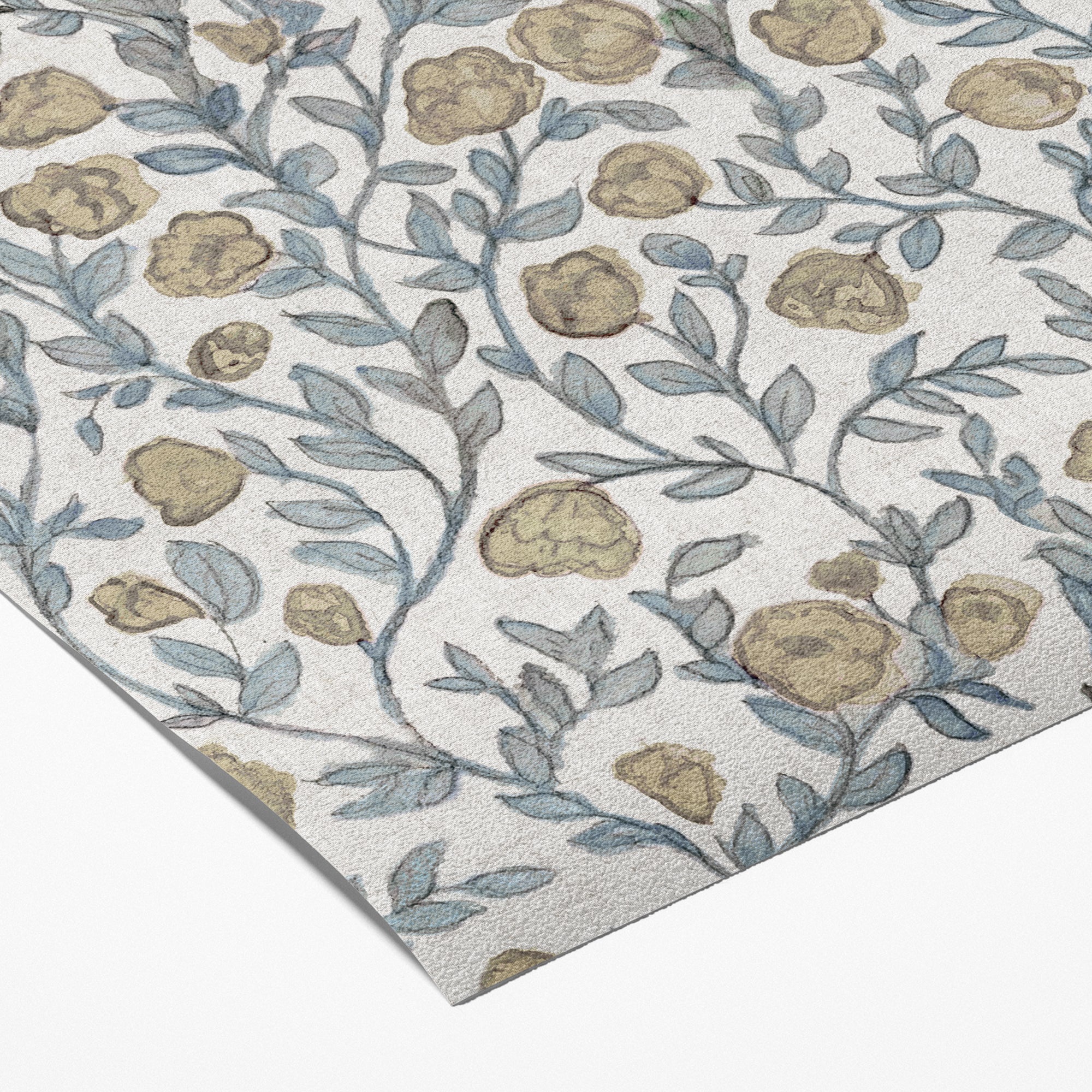 Muestra - Papel pintado Shabby Flowers Avena Azzurra