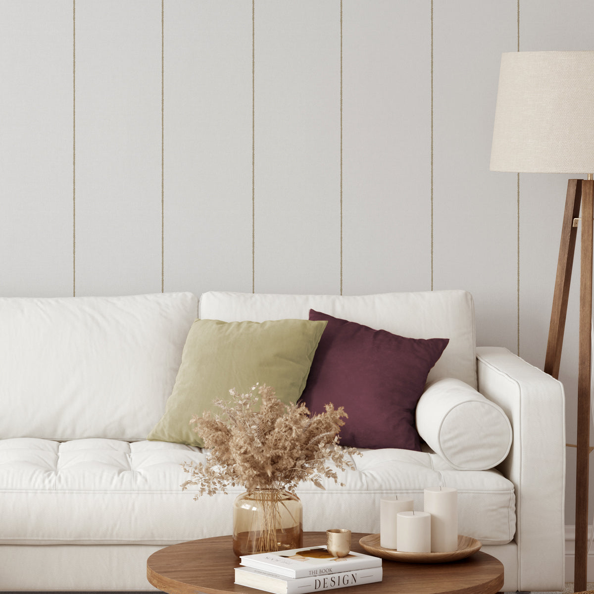 Papel pintado Rayas Mónica Ocre