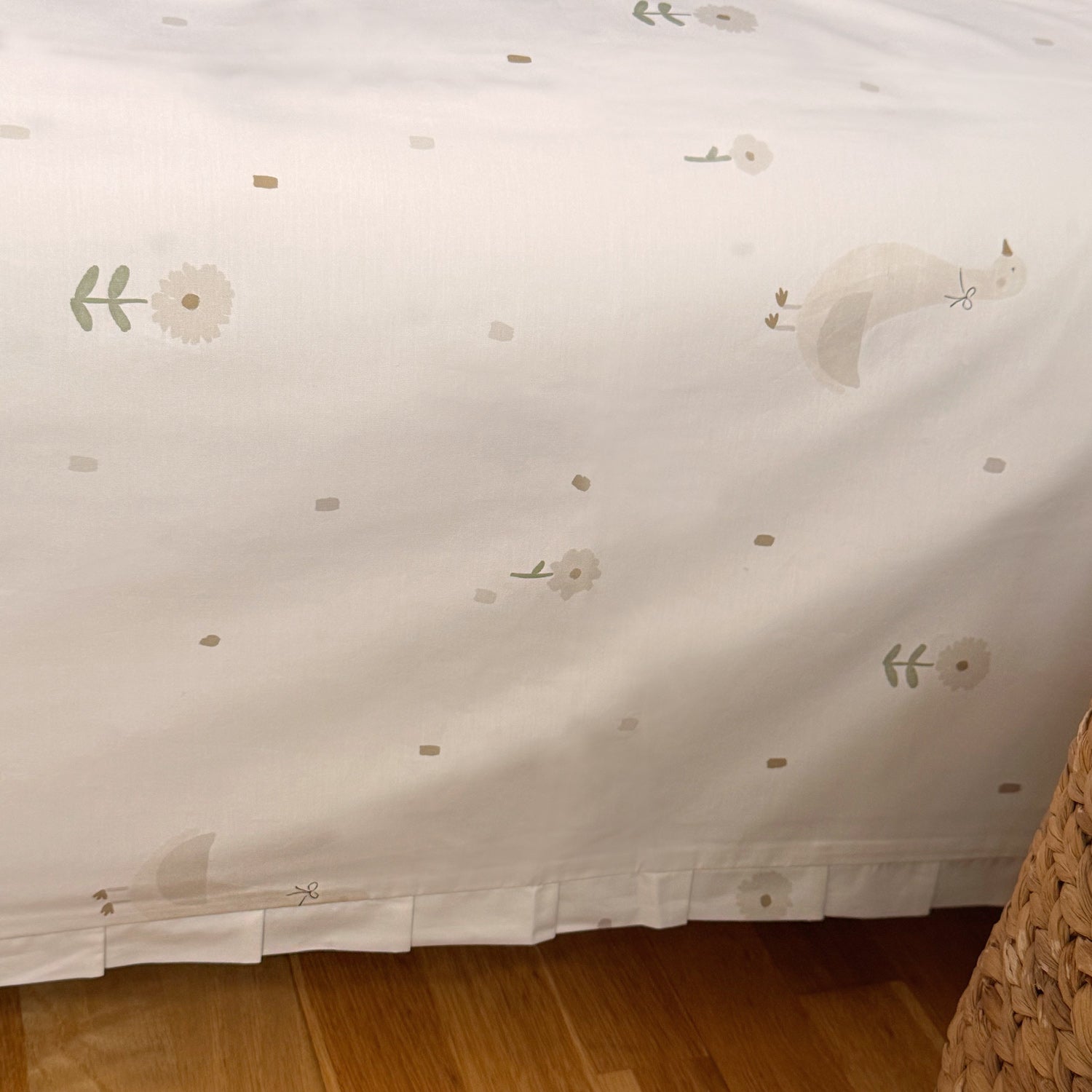 Funda nórdica Gansa Lucy con volantes para cama de 90