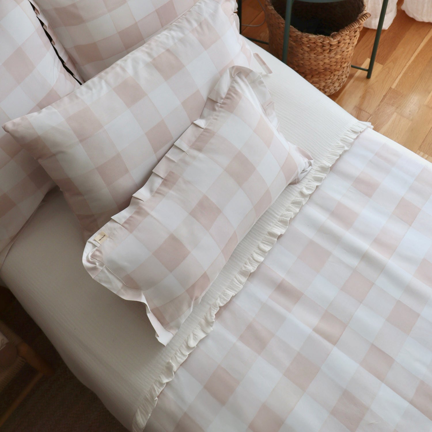 Funda nórdica Vichy rosa