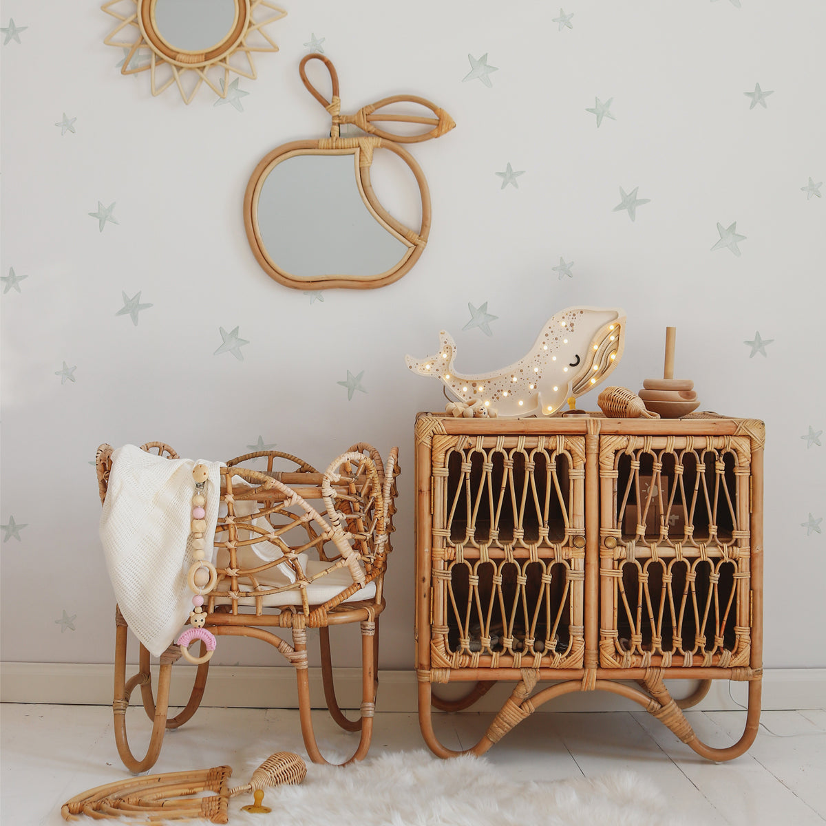 Lámpara infantil de ballena led como luz de noche infantil