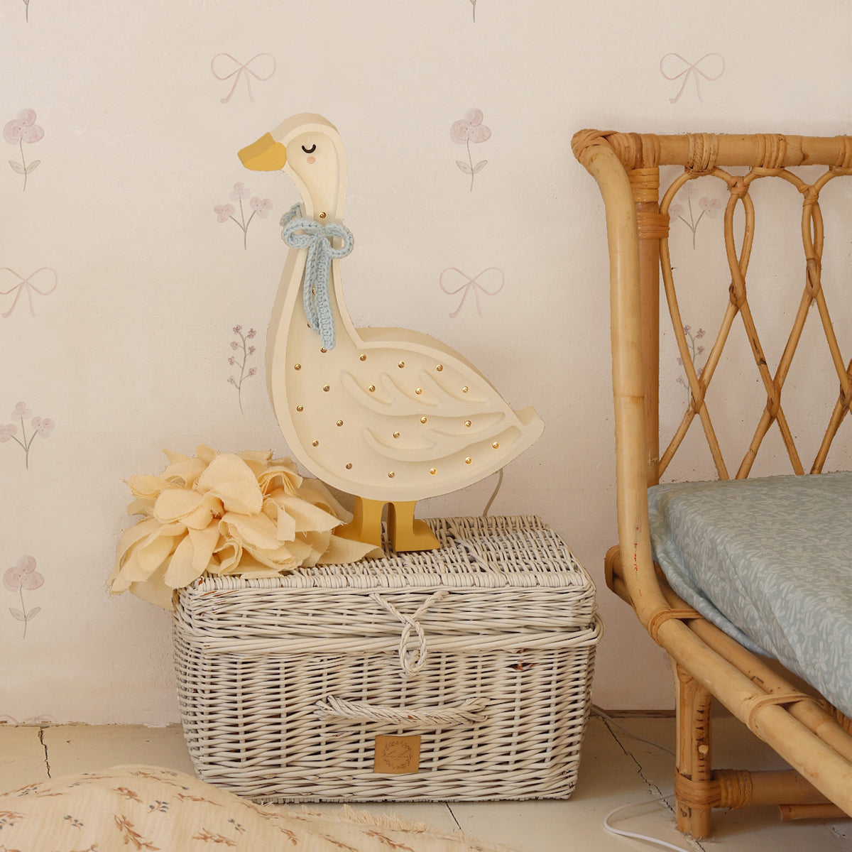Lámpara infantil Ganso para decoración de habitación de niñas
