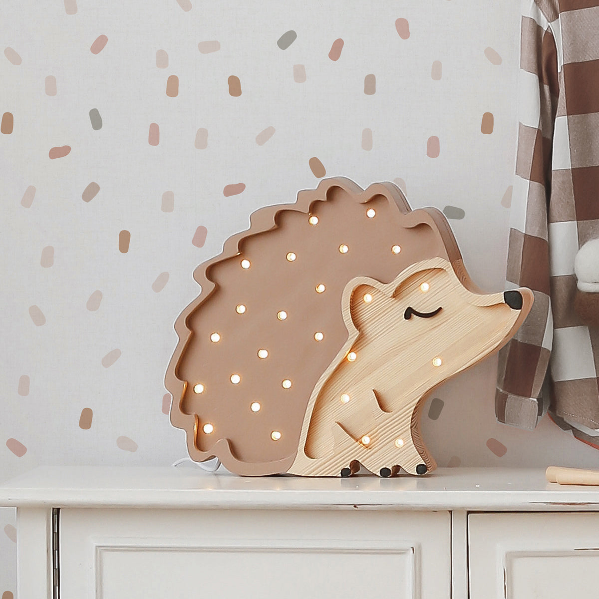 Lámpara De Techo Infantil Con Elefante De Madera - Color Verde, Fabricada En Alemania, Sin Bombilla