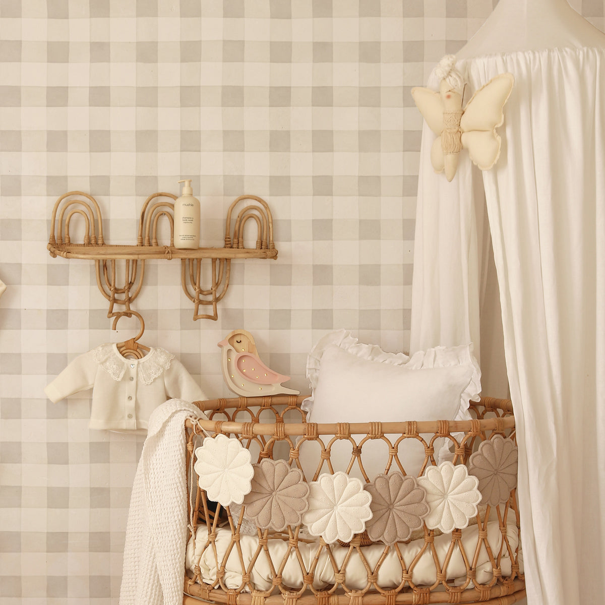 Lámpara infantil pajarito para decorar cuarto de niños