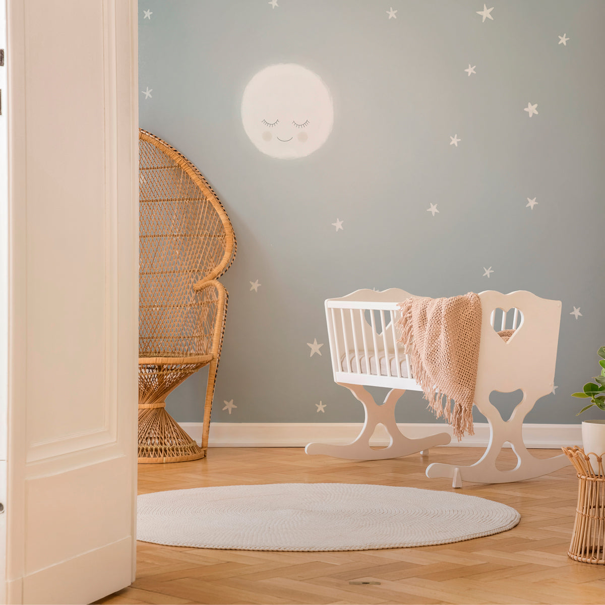 Mural infantil Cielo estrellado azul