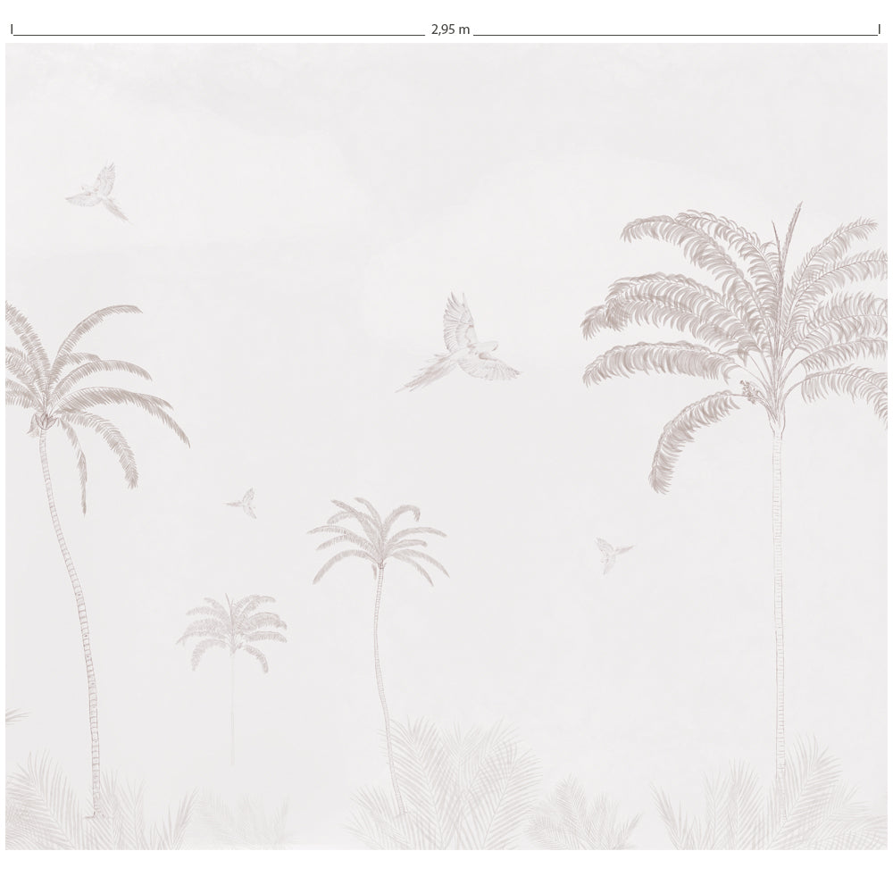 Wallpaper mural Tropical Palms Sepia