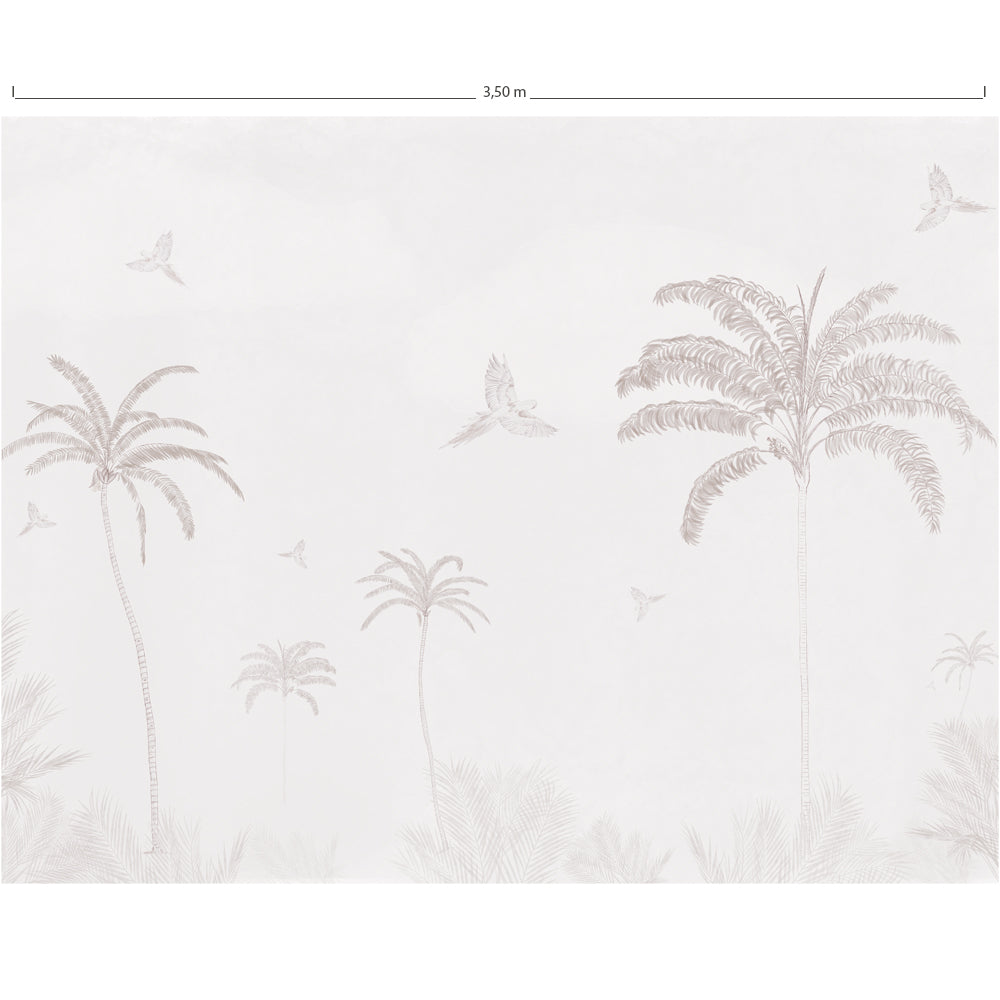 Wallpaper mural Tropical Palms Sepia