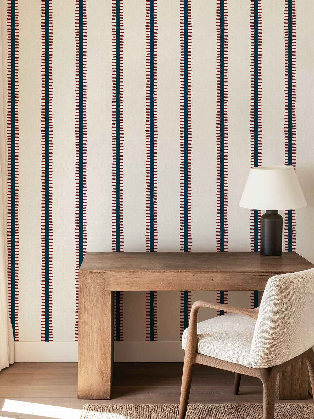 Papel pintado Rayas Pati Ruby Navy