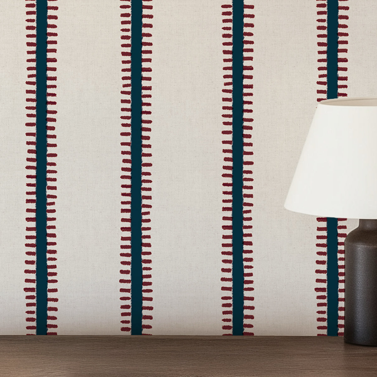 Papel pintado Rayas Pati Ruby Navy