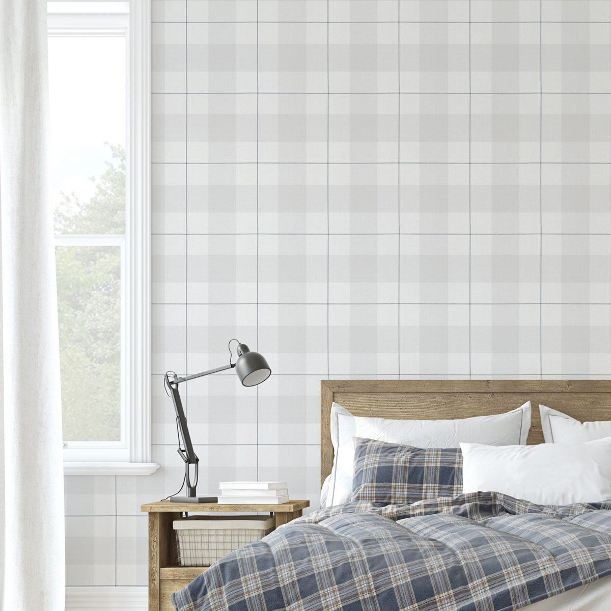 Wallpaper Blue Tweed