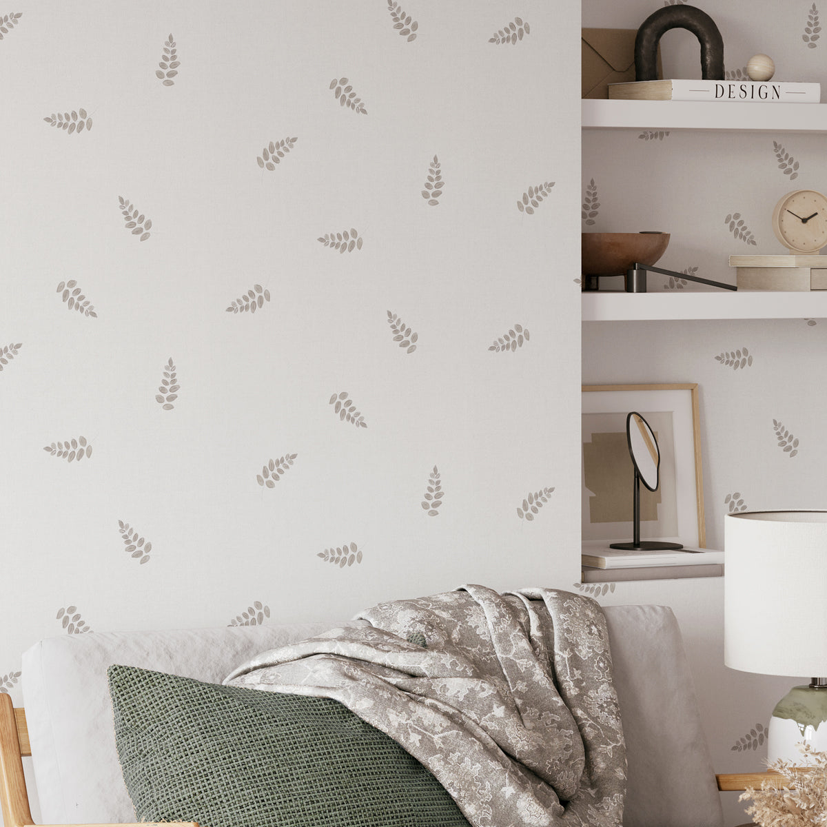 Papel pintado con diseño de hojas para la decoración de la casa