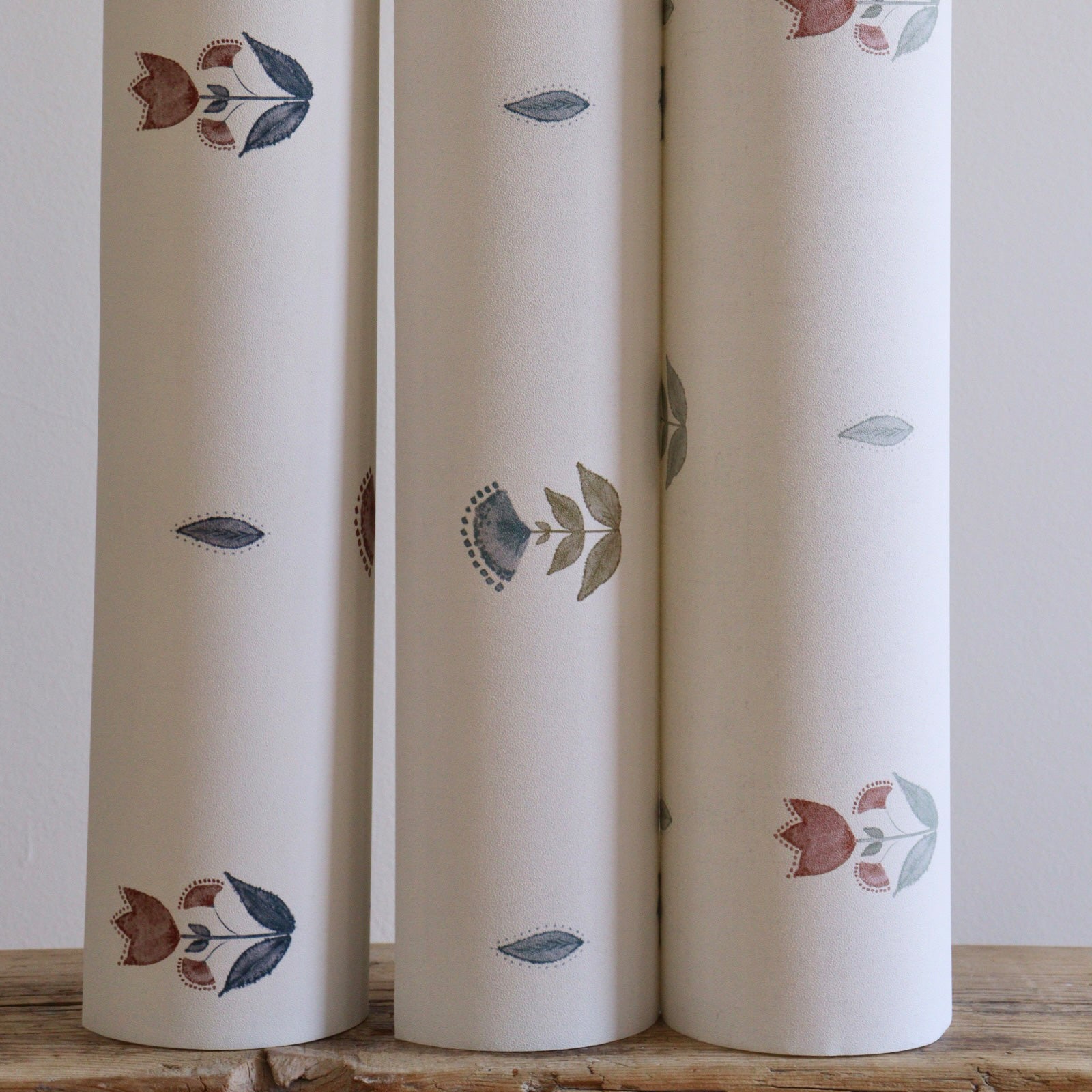 Papel pintado florecitas indian flowers verde