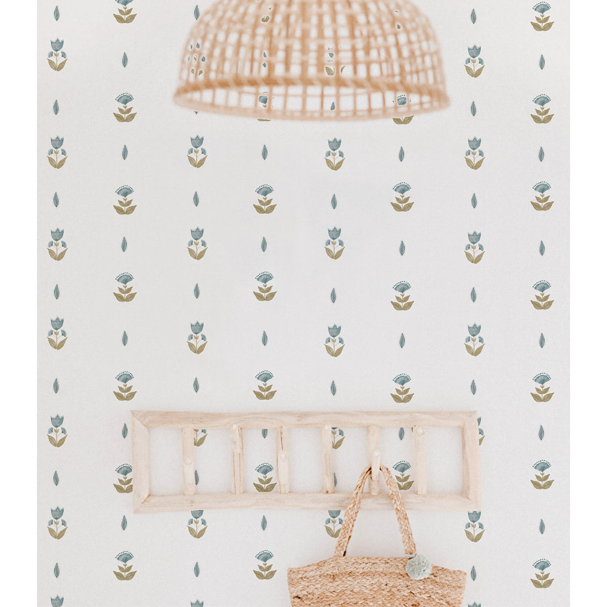 Papel pintado Flores Indias para decoración de la casa