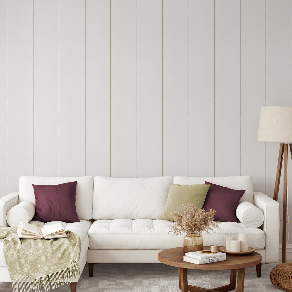 Striped Wallpaper Mónica Ocre