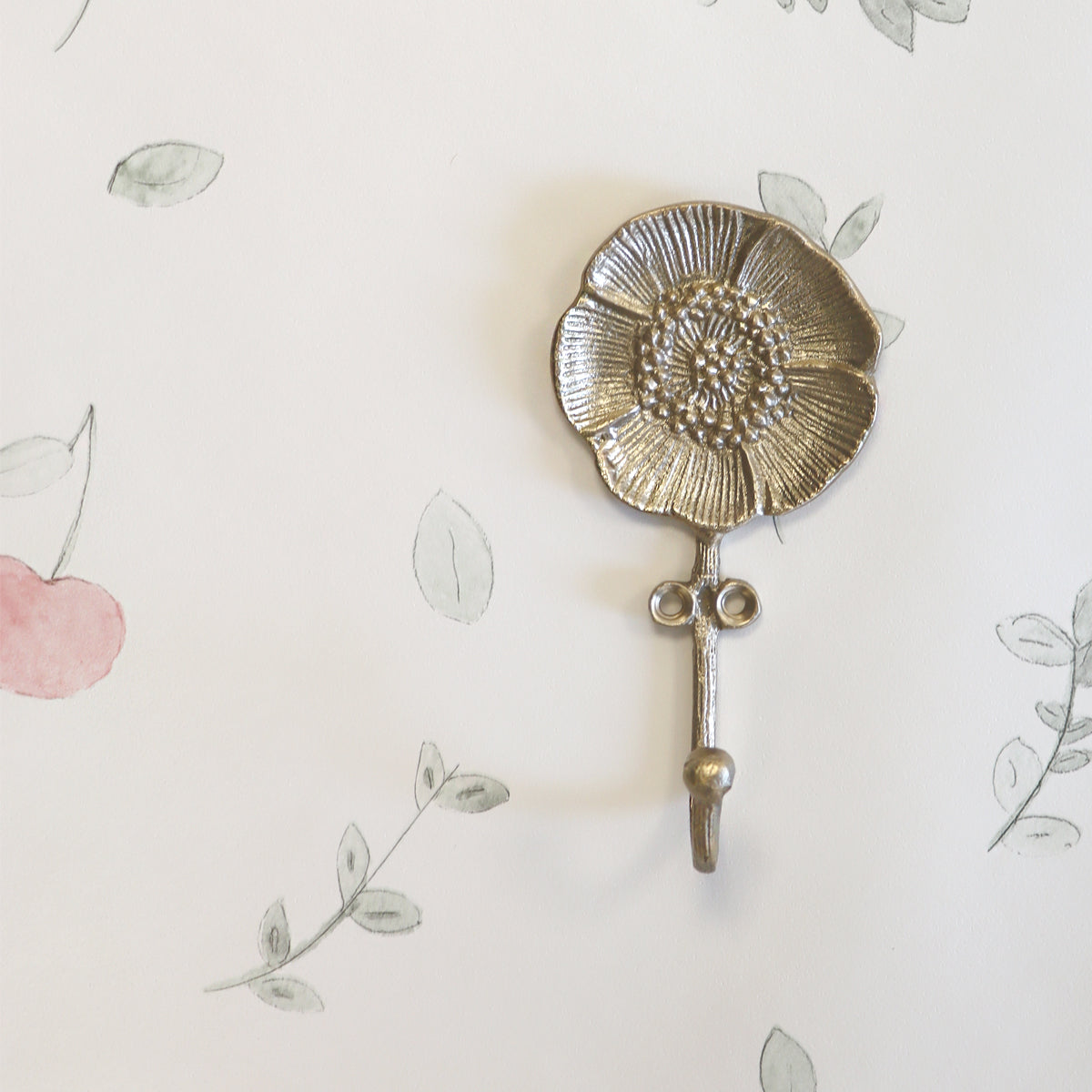 Perchero de pared Mia Poppy en forma de flor