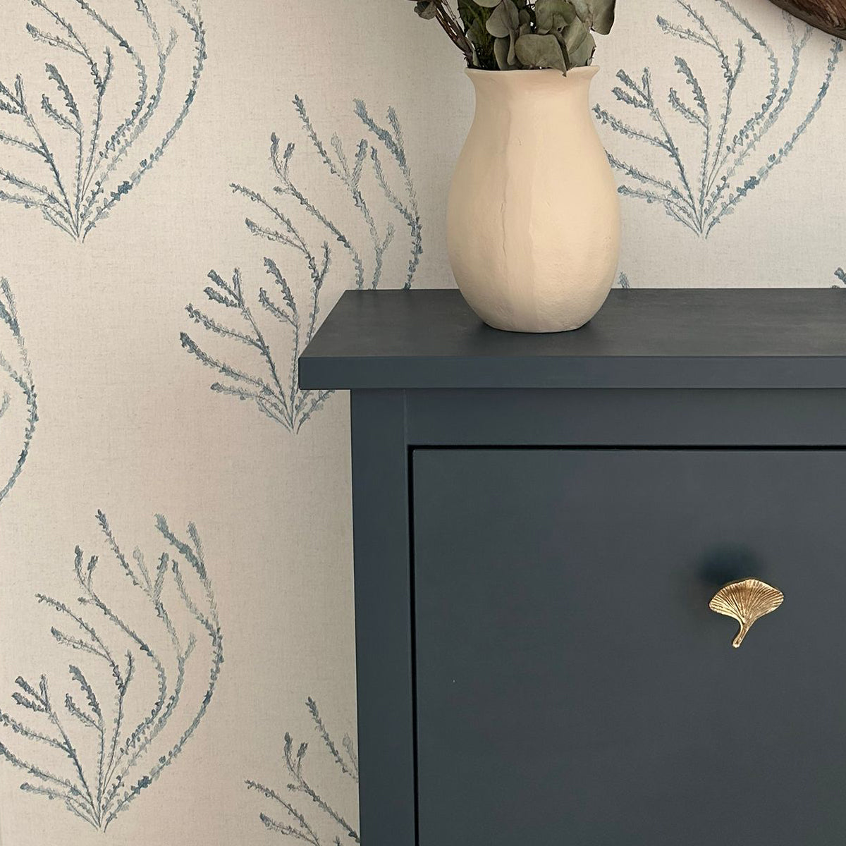 Tirador de hoja Ginko para decoración de la casa