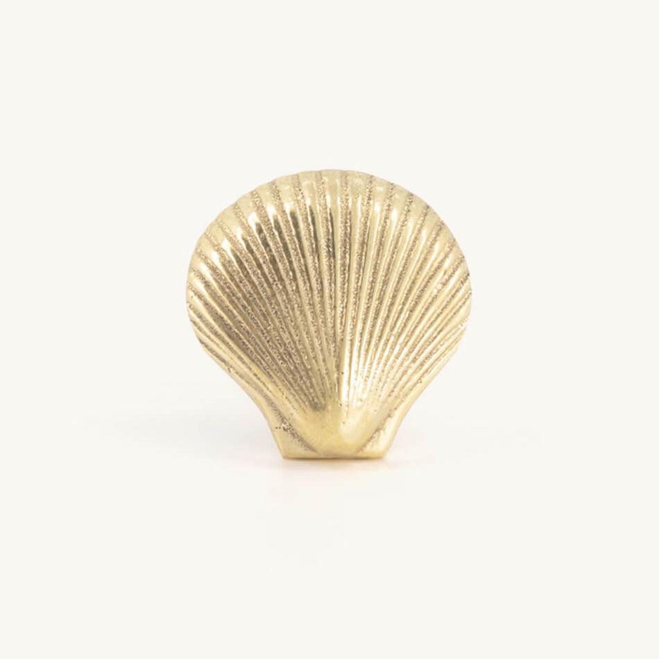 Tirador infantil de concha en oro para decoración