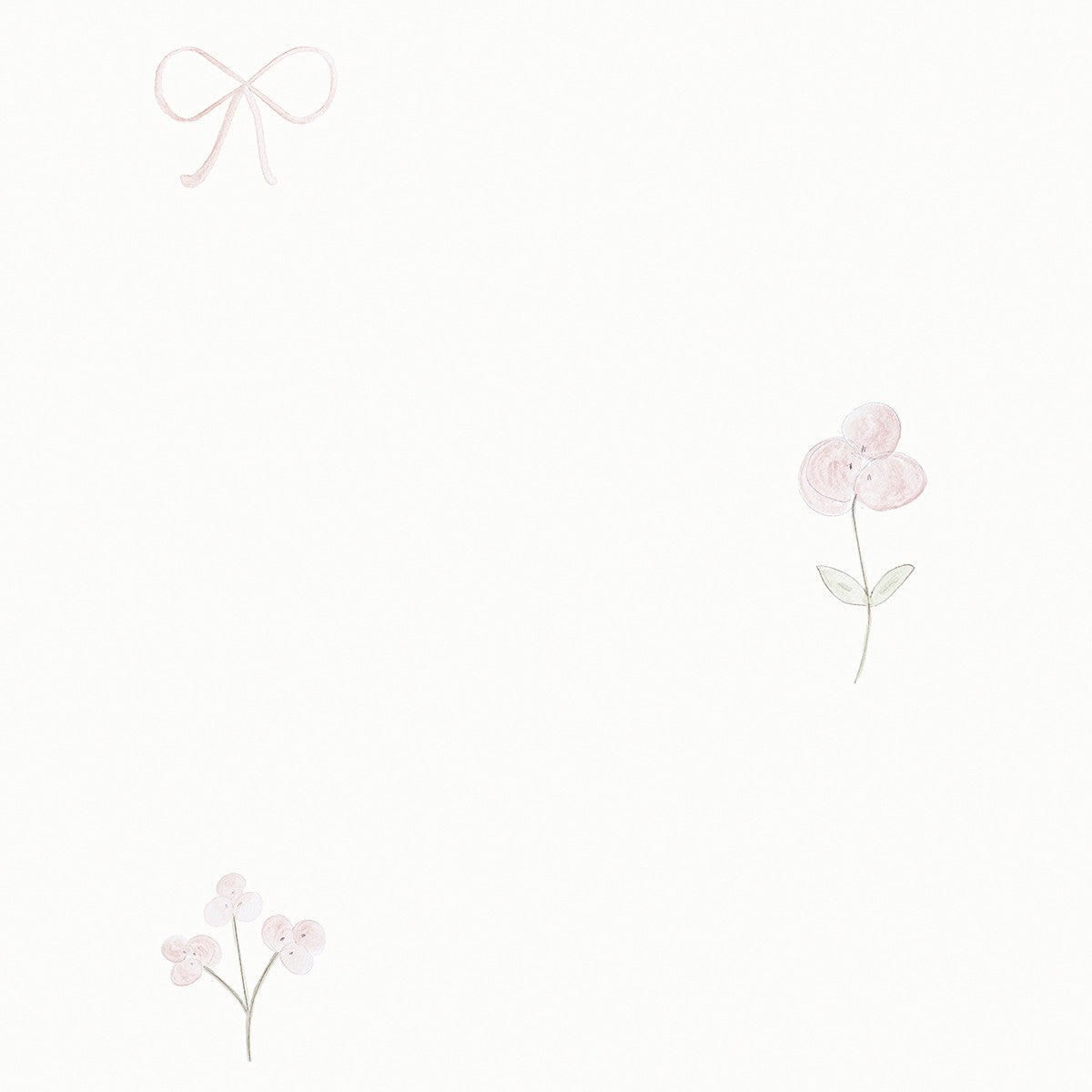Lazos y Flores tono Rosa es ideal para estancias de estilo romántico como el cuarto del bebé u otros rincones especiales del hogar.