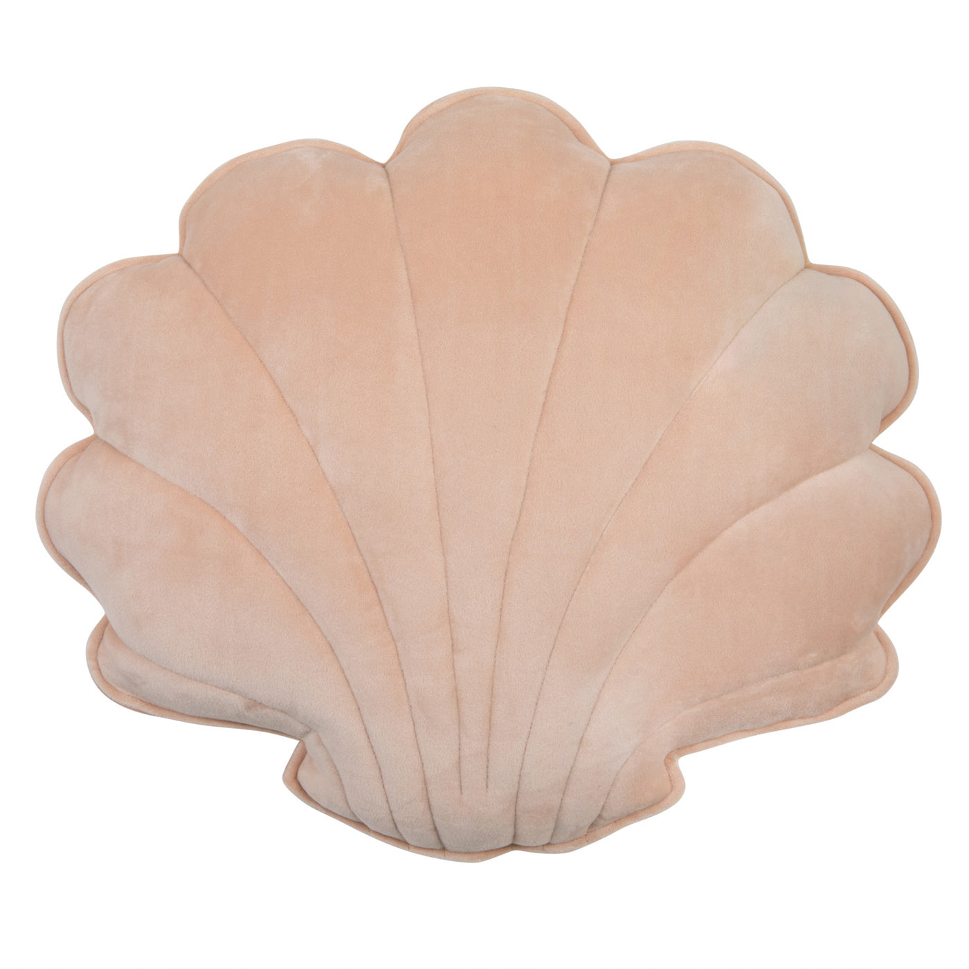 Cojín concha latte de terciopelo