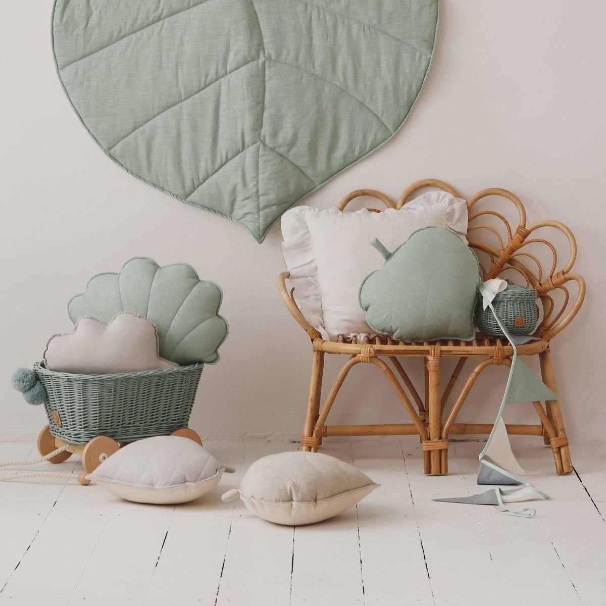 Ghirlanda di stendardi verde menta