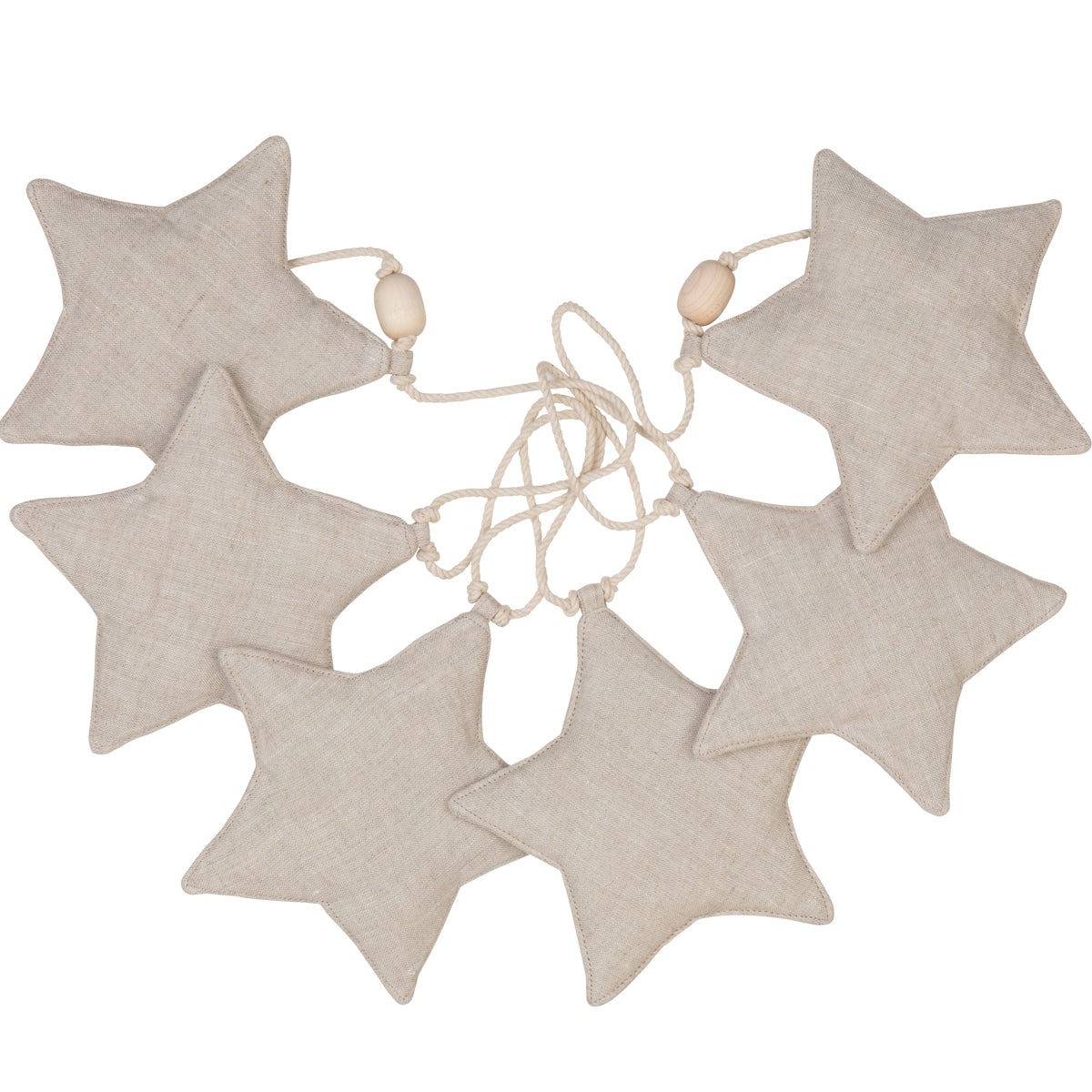 Ghirlanda di stelle beige sabbia