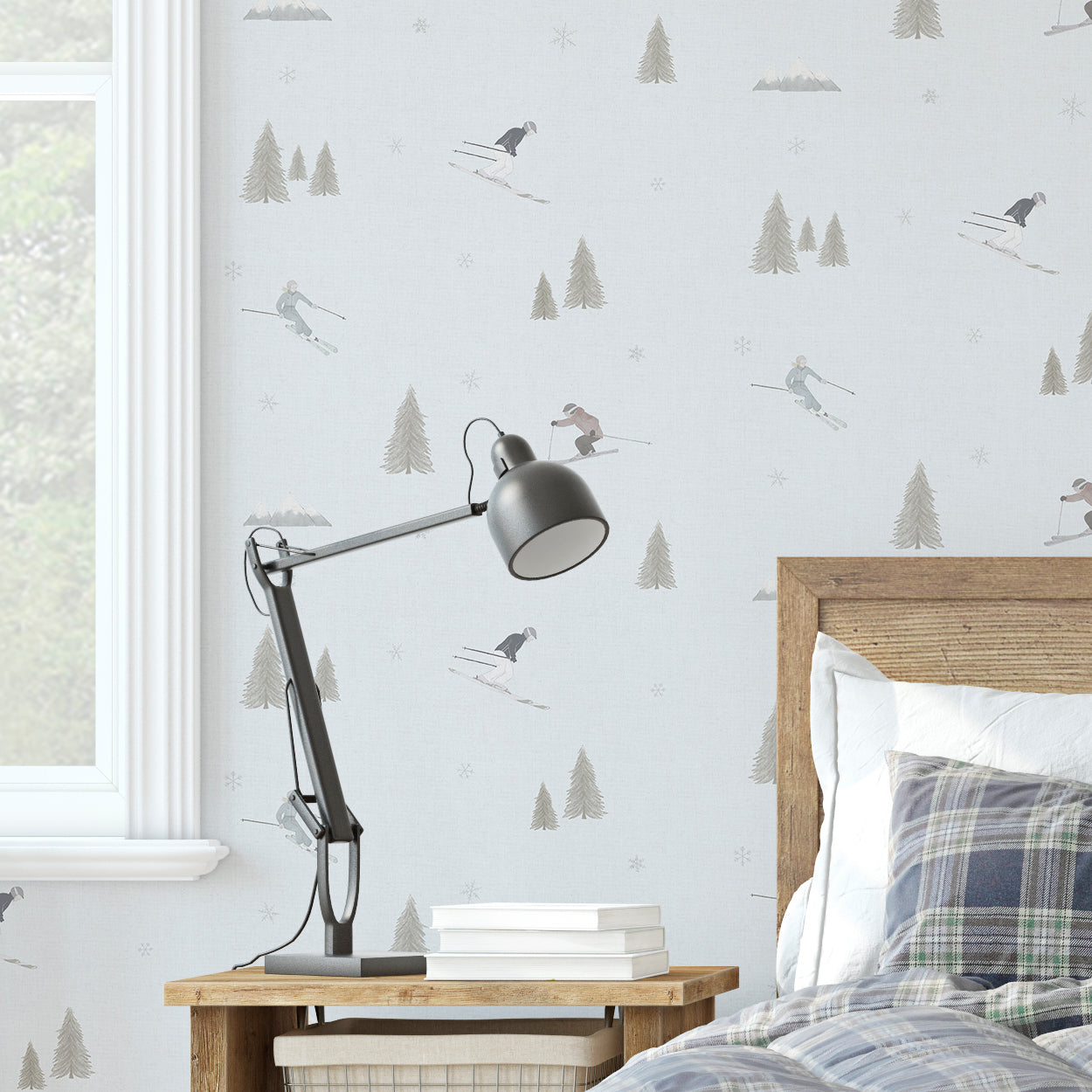 Papel pintado Esqui y nieve para decoración de casas de montañas