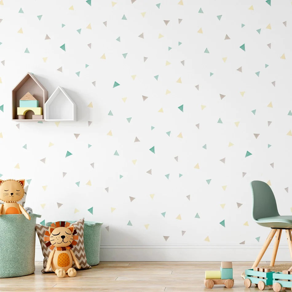 papel pintado con triangulos