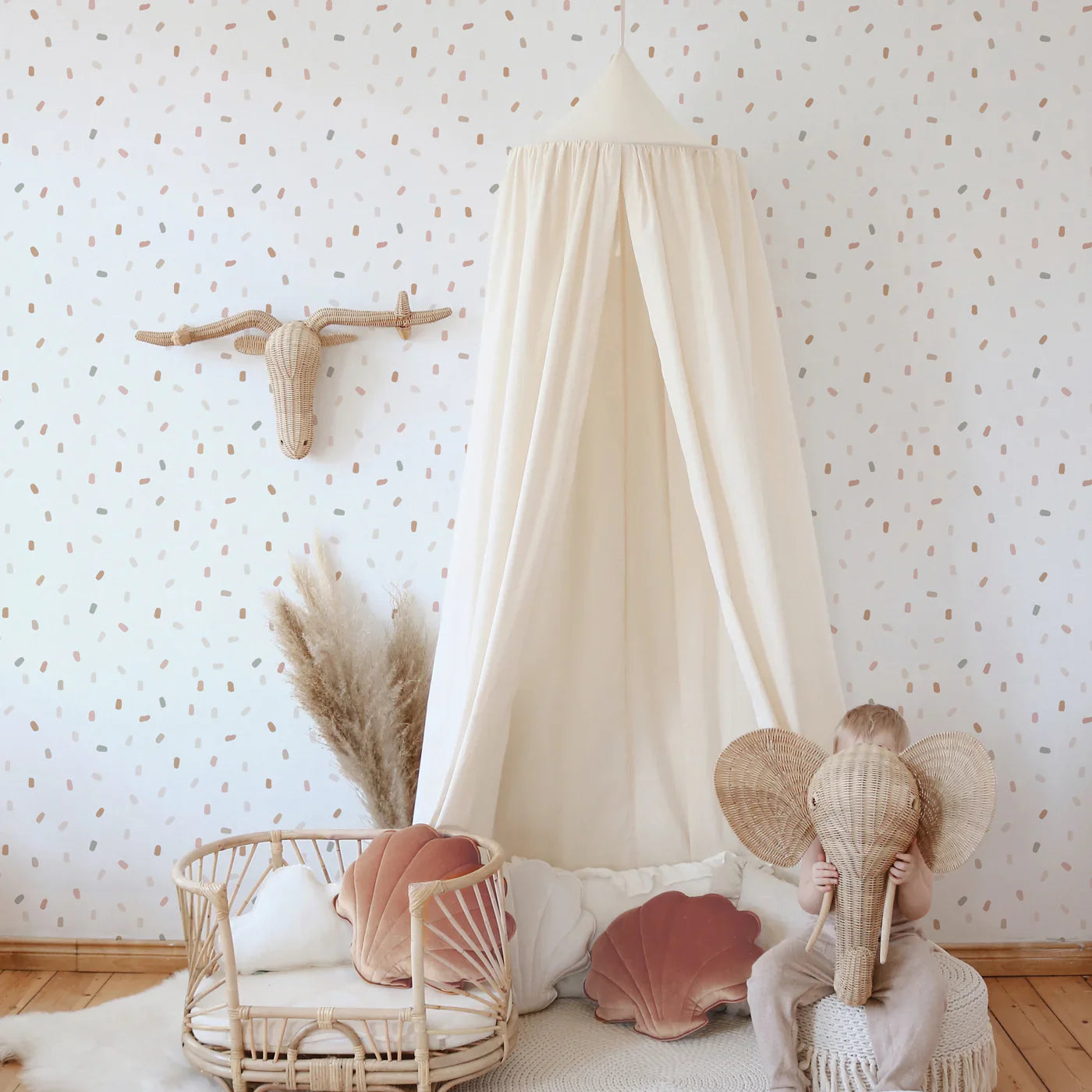 Inspiración de dormitorio de bebé tonos nuetros