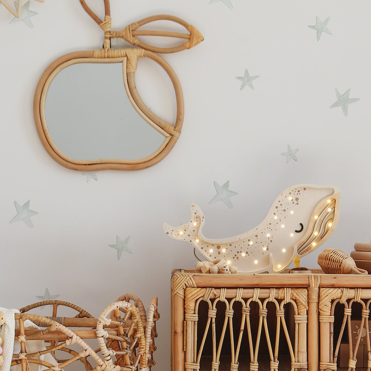 Lámpara Ballena para decorar cuartos de niños