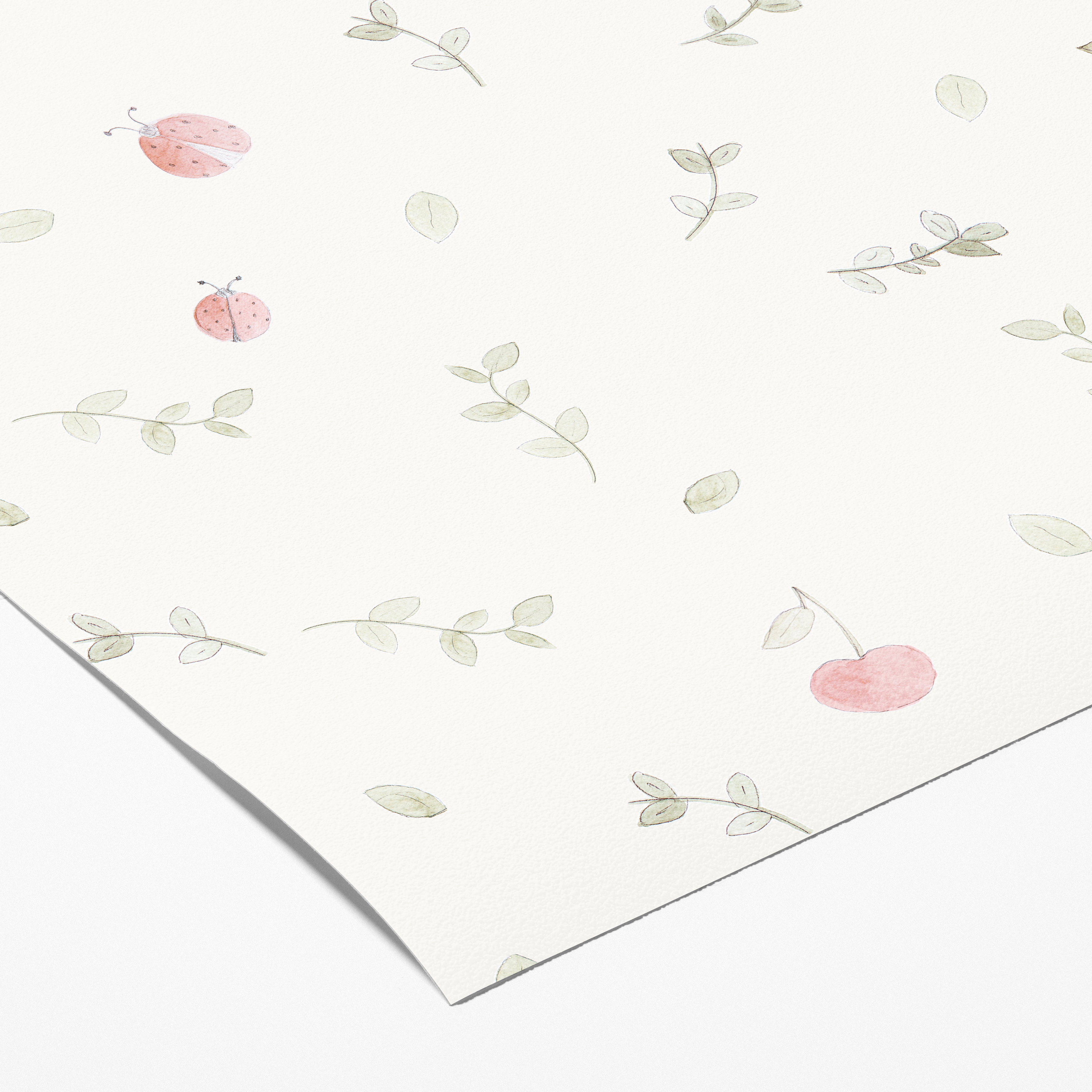 Muestra - Papel pintado Mariquitas