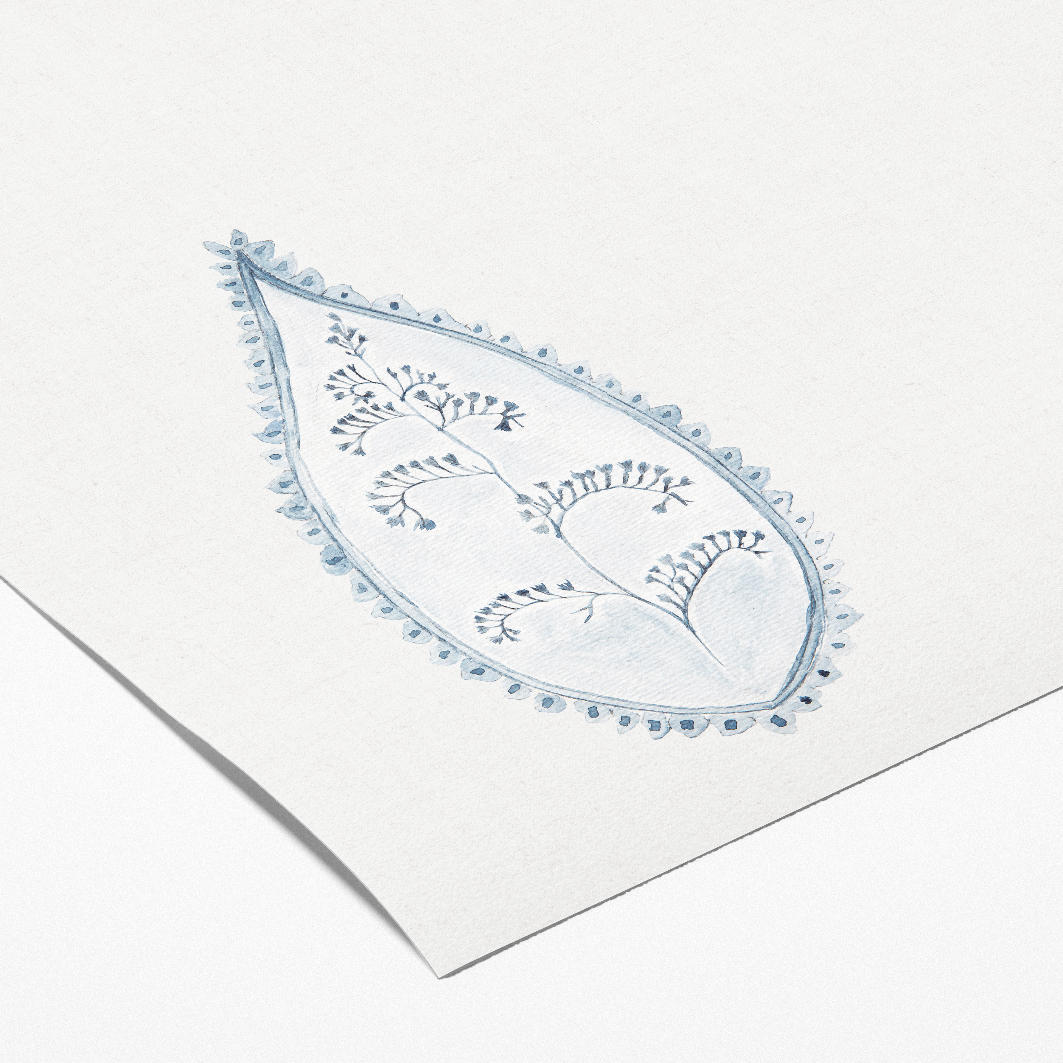 Muestra - Paisley azul