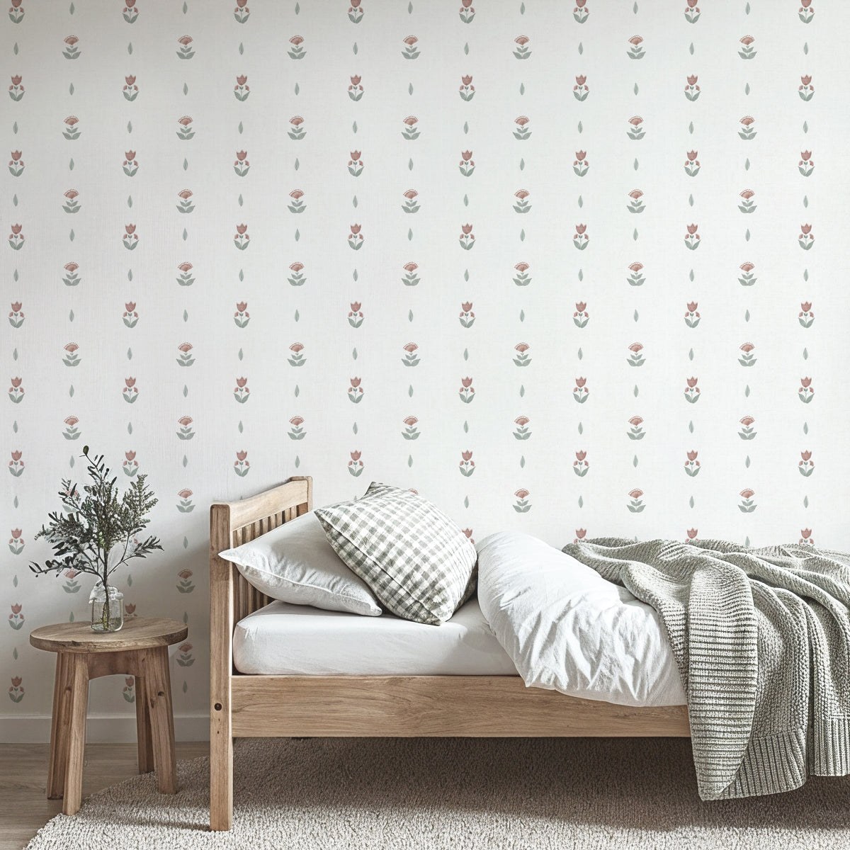 Muestra - Indian Flowers Acqua Coral