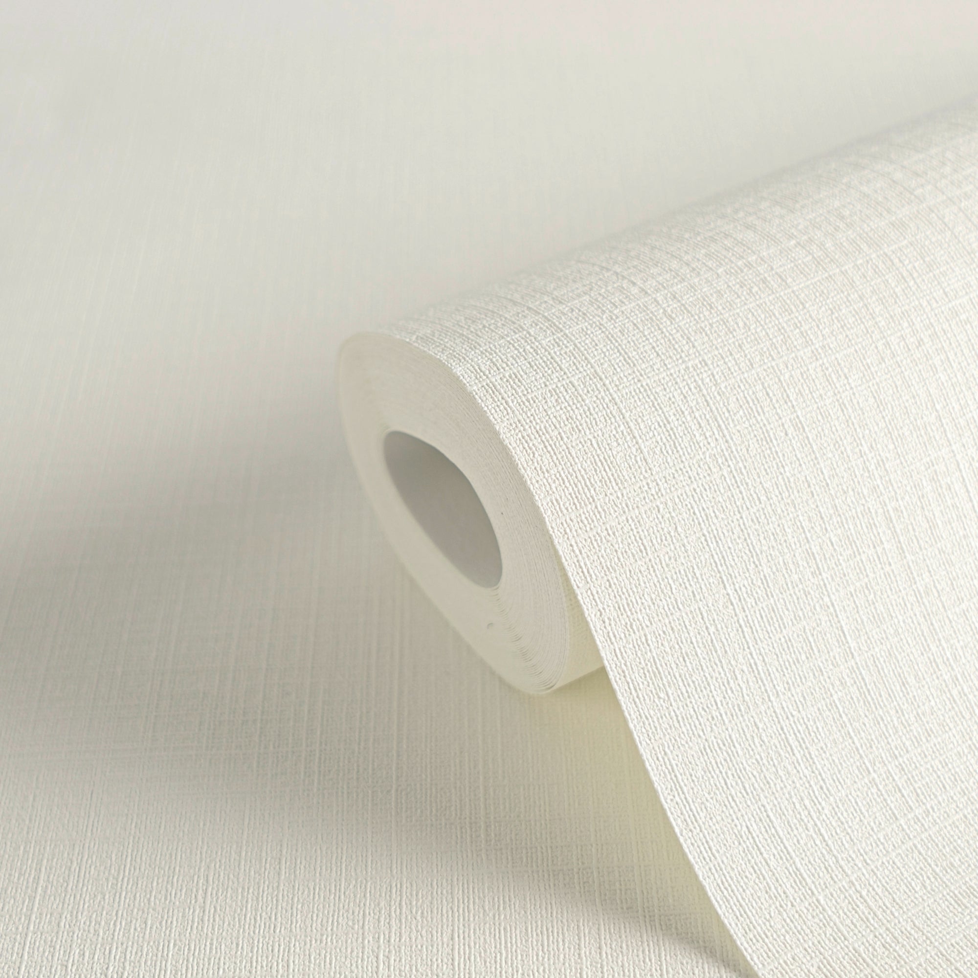 Papel pintado vinilico textura lino blanco roto