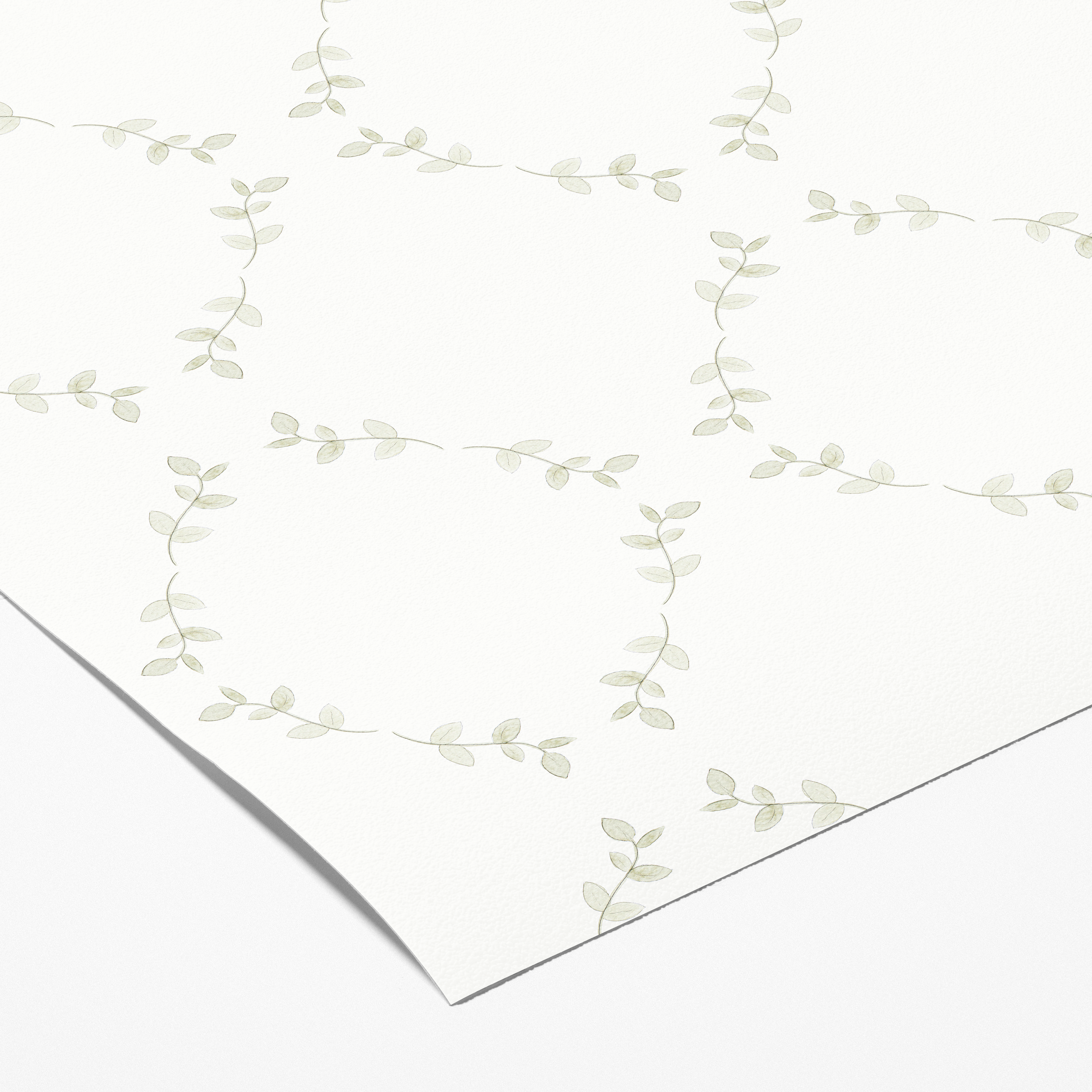 Muestra - Papel pintado Ramitas geométricas