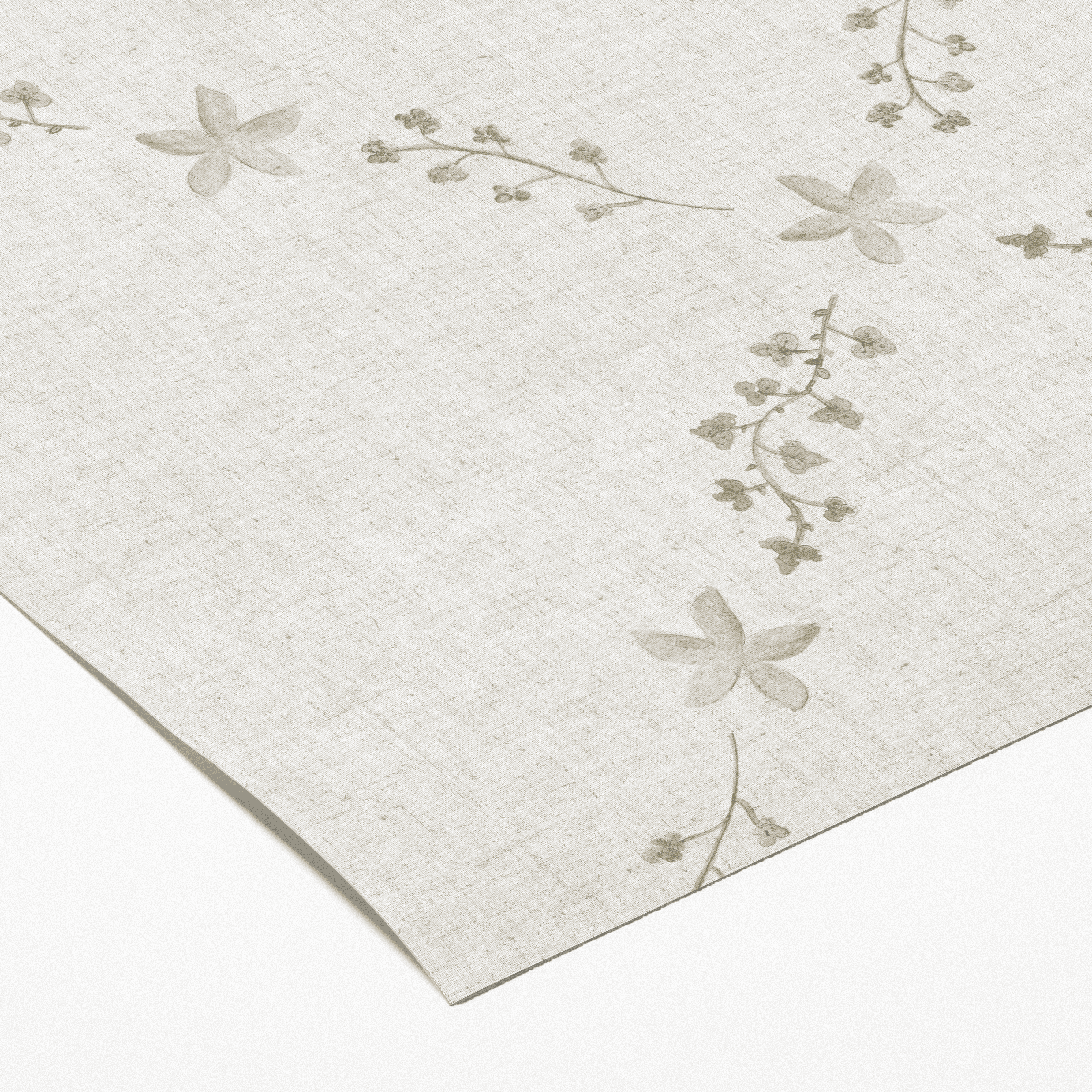 Muestra - Papel pintado Rosegarden lino
