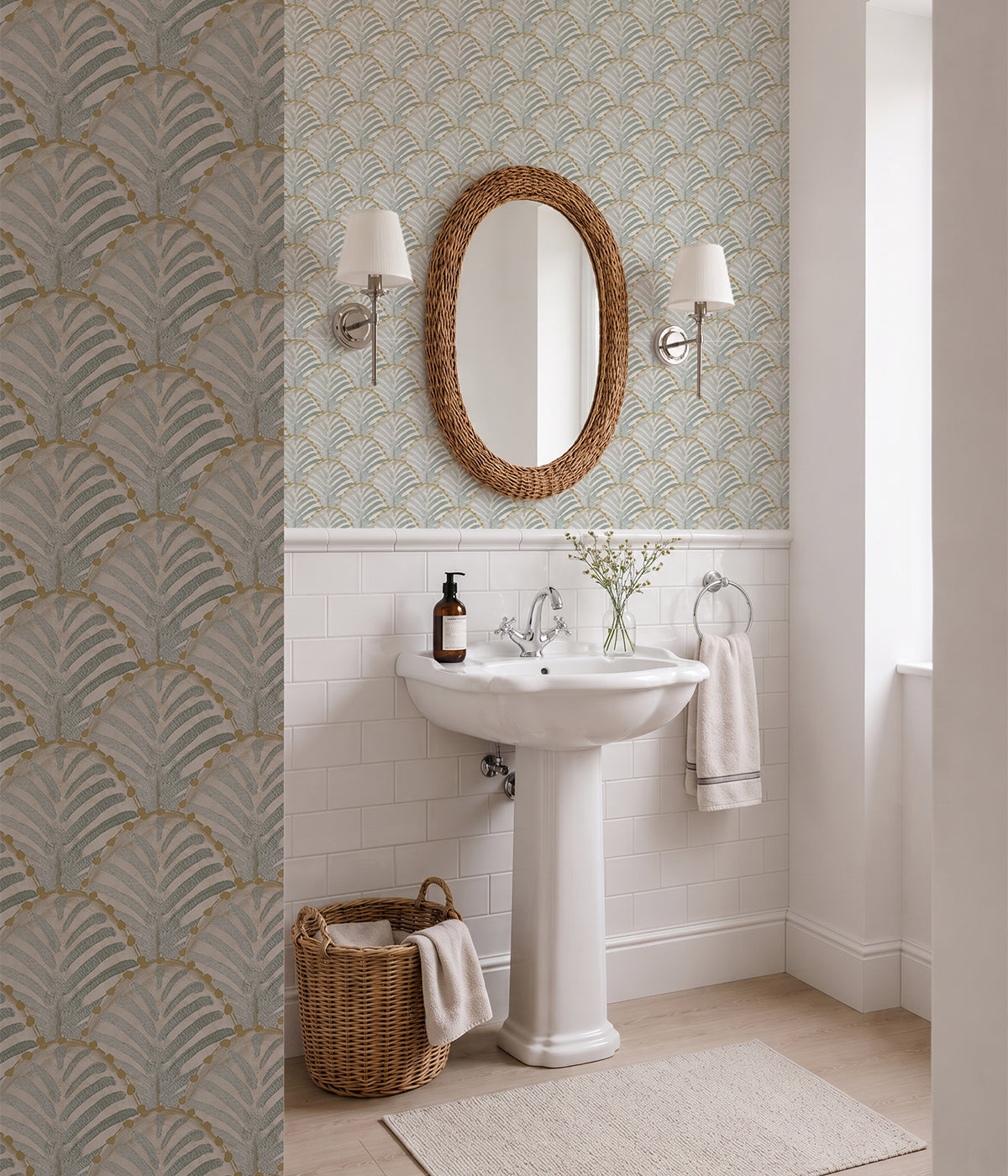 Papel pintado Les Coquilles Aguamarina