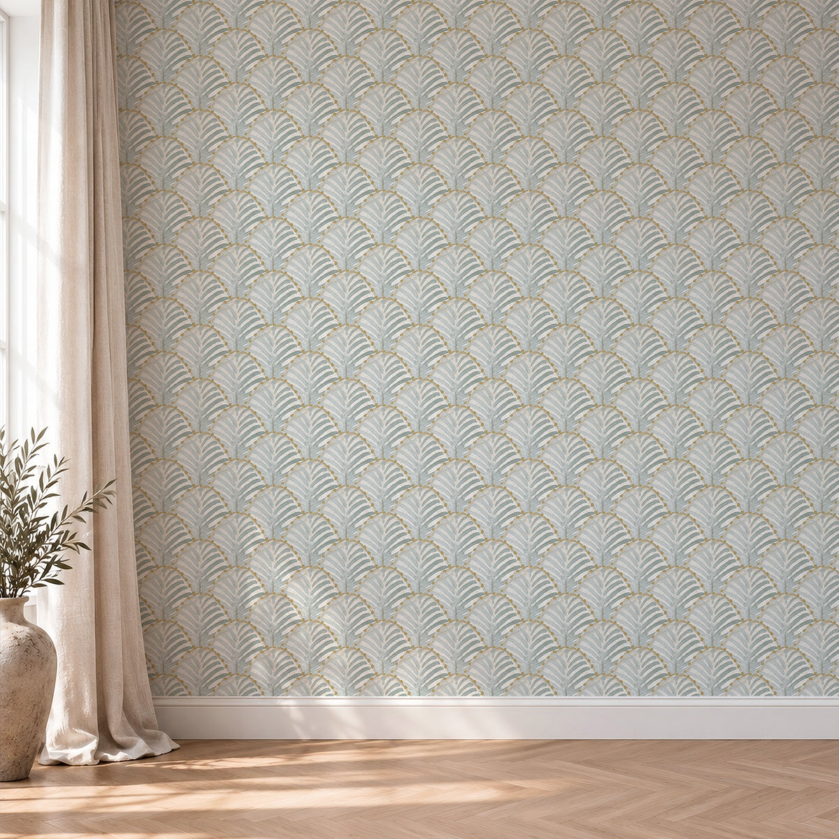 Papel pintado Les Coquilles Aguamarina
