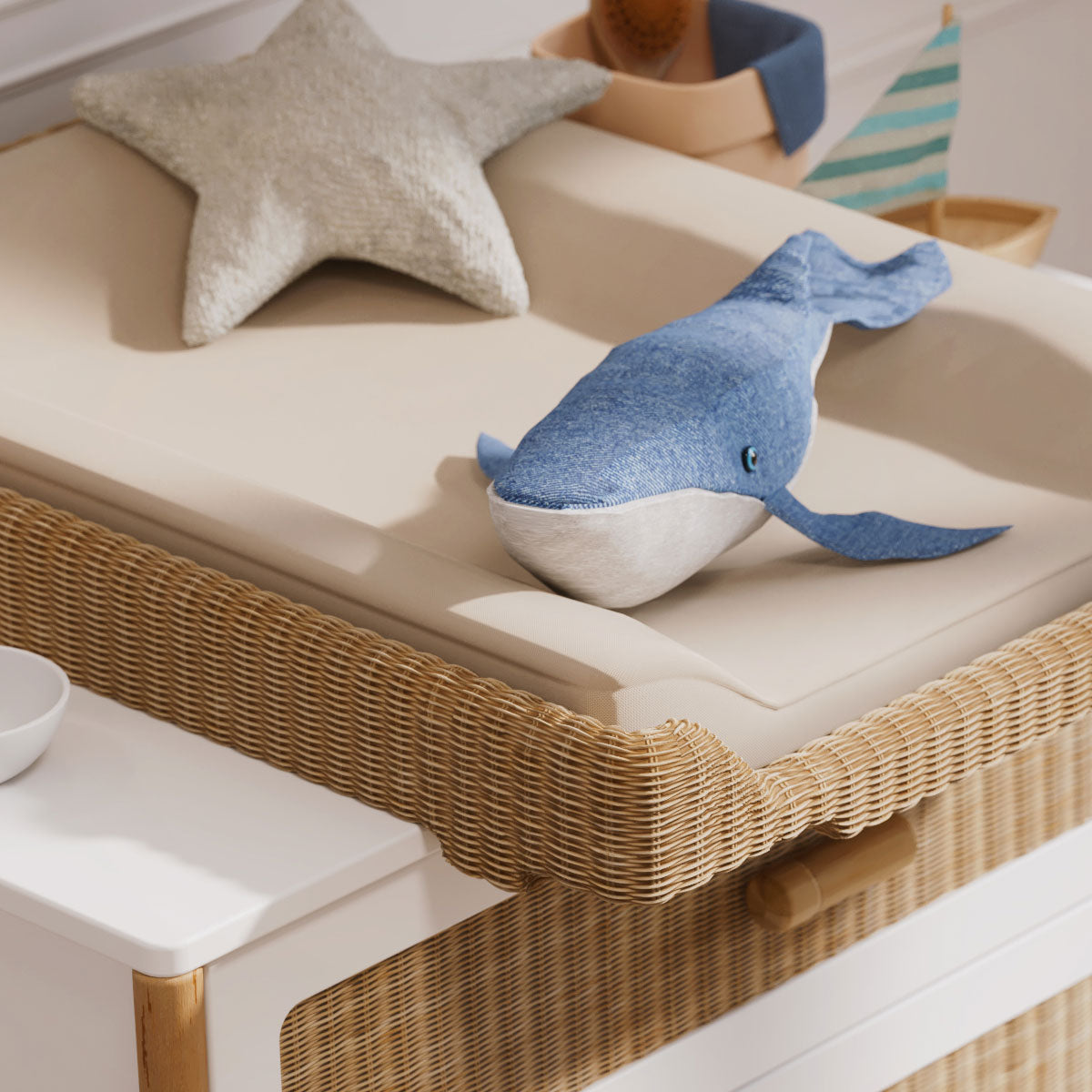 Cambiador de bebé ratan natural