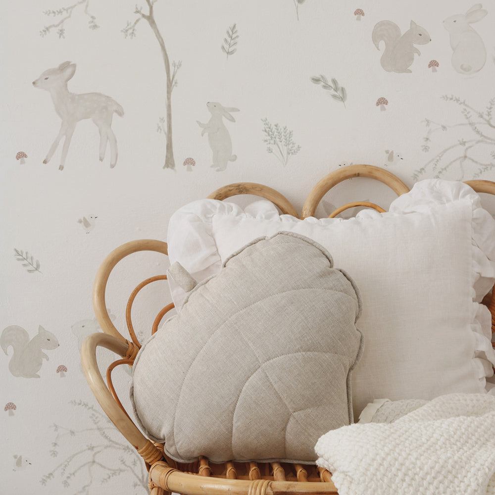 Cojin Hoja lino Beige Sand