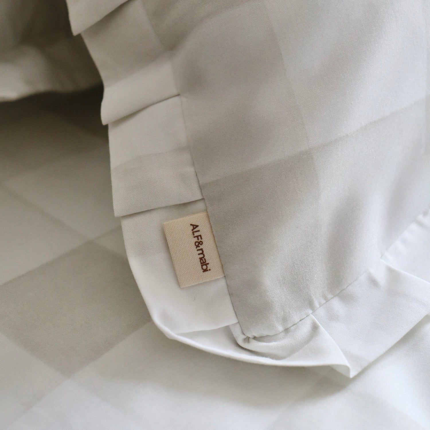 Conjunto ropa de cama vichy gris alfmabi