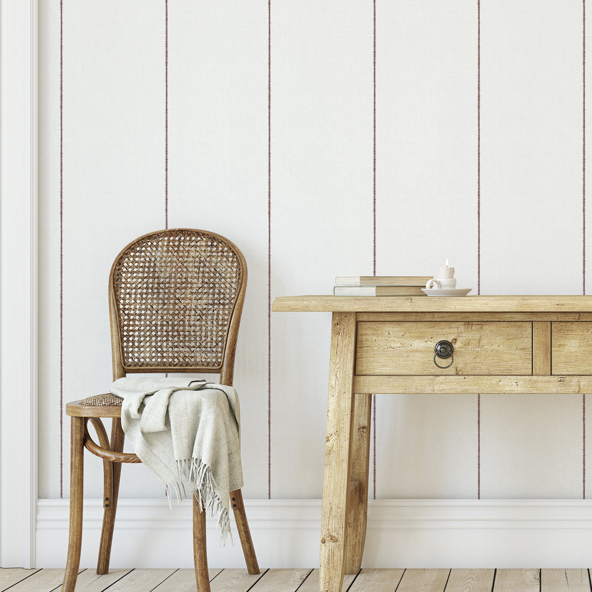 Muestra - Rayas Mónica Garnet red