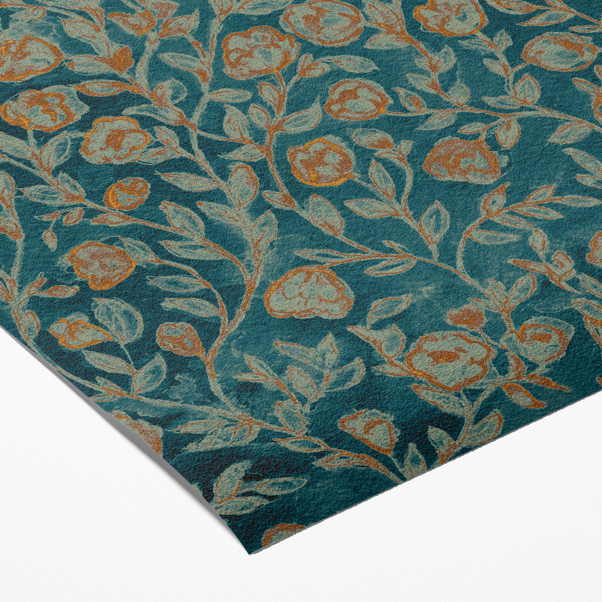 Muestra - Papel pintado Shabby Flowers Emerald