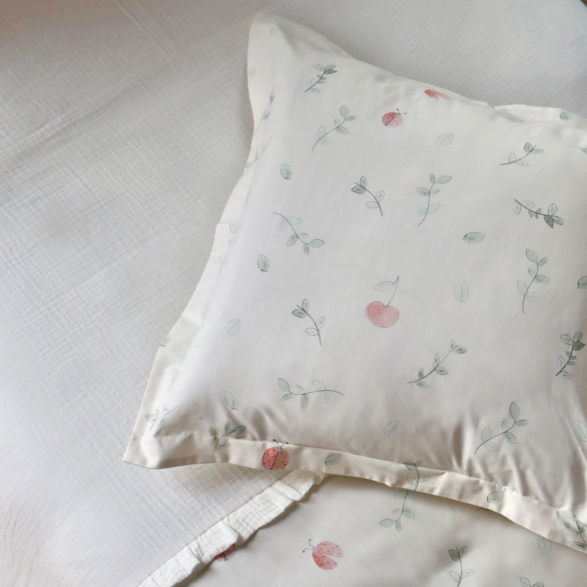 Federa Singola Oxford Quadro In Cotone - Maè Via Roma 60, Colore Verde, Con Due Volani - Biancheria Letto Qualità - 3