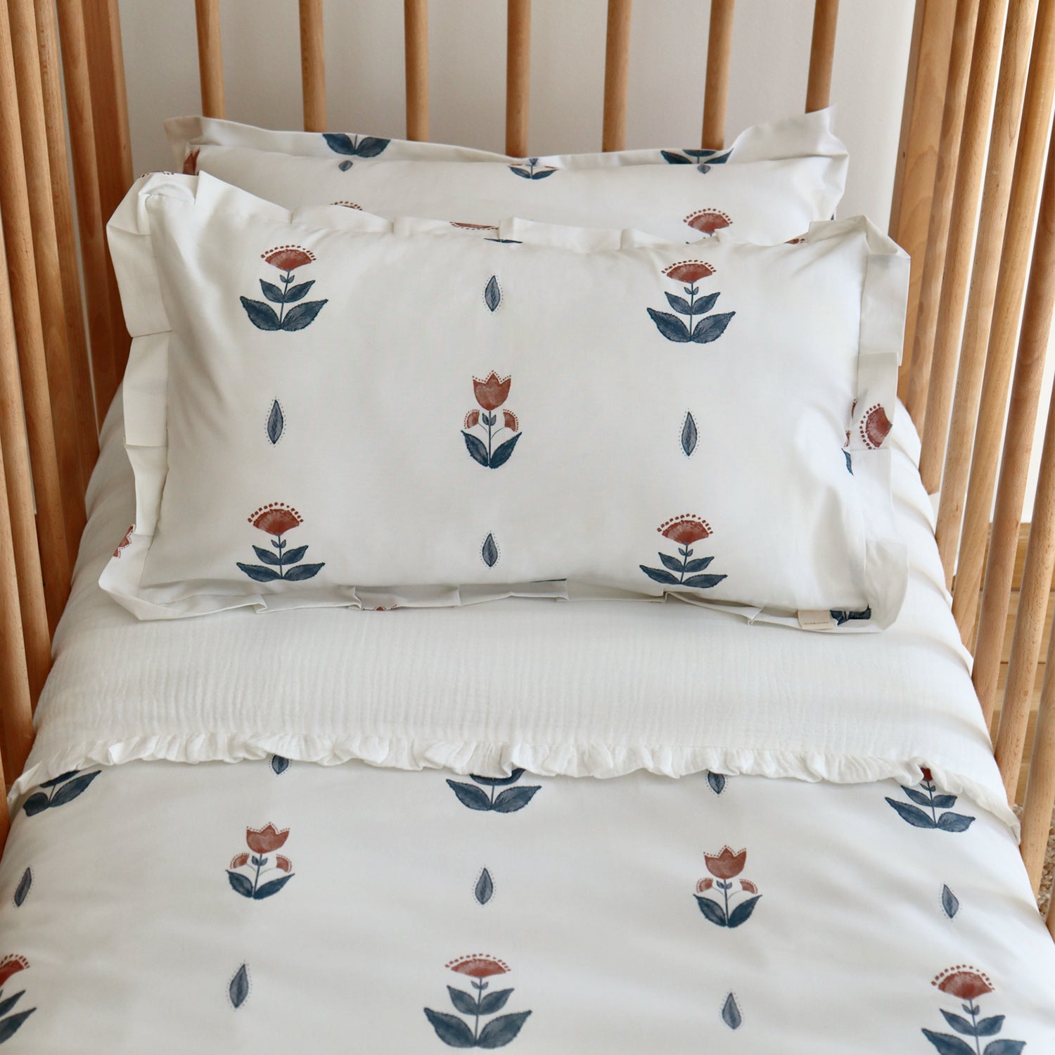 Funda nórdica cuna embozo incorporado Indian Flowers