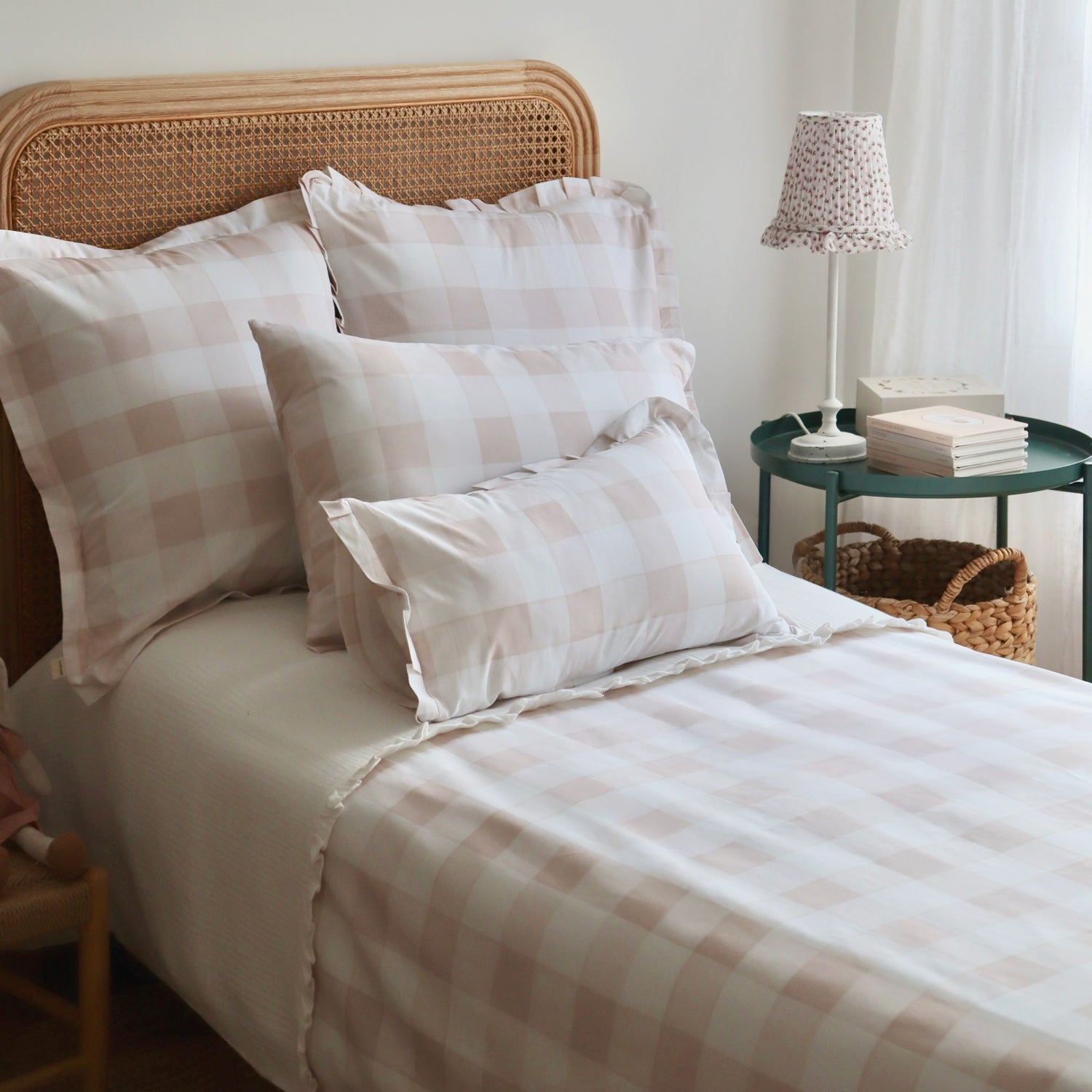 Funda nórdica Vichy rosa