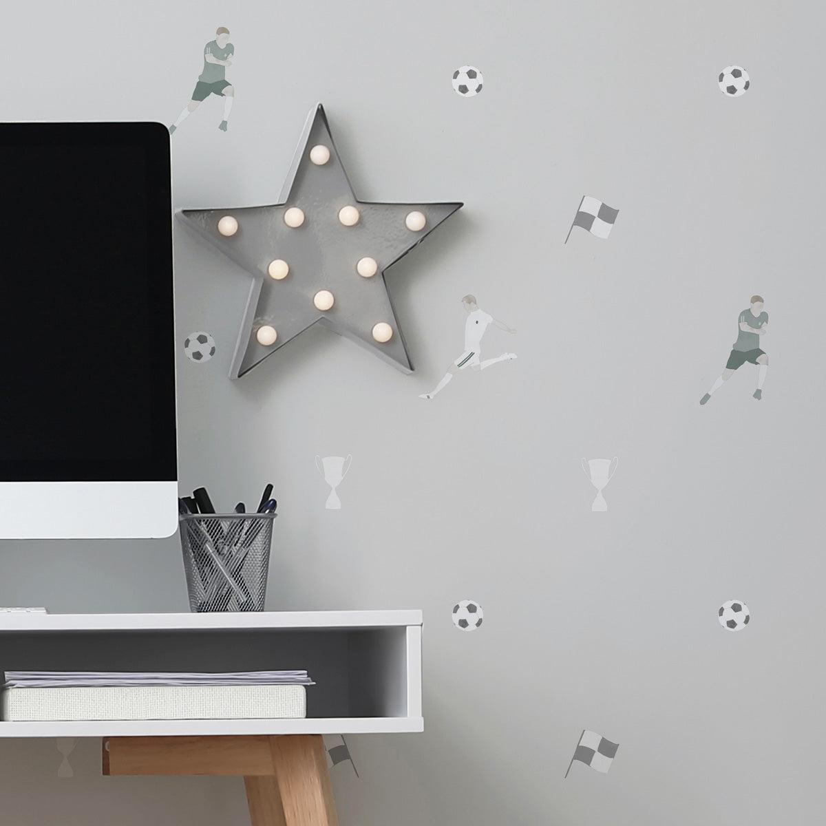 Habitación de chicos con papel pintado Deportes Fútbol